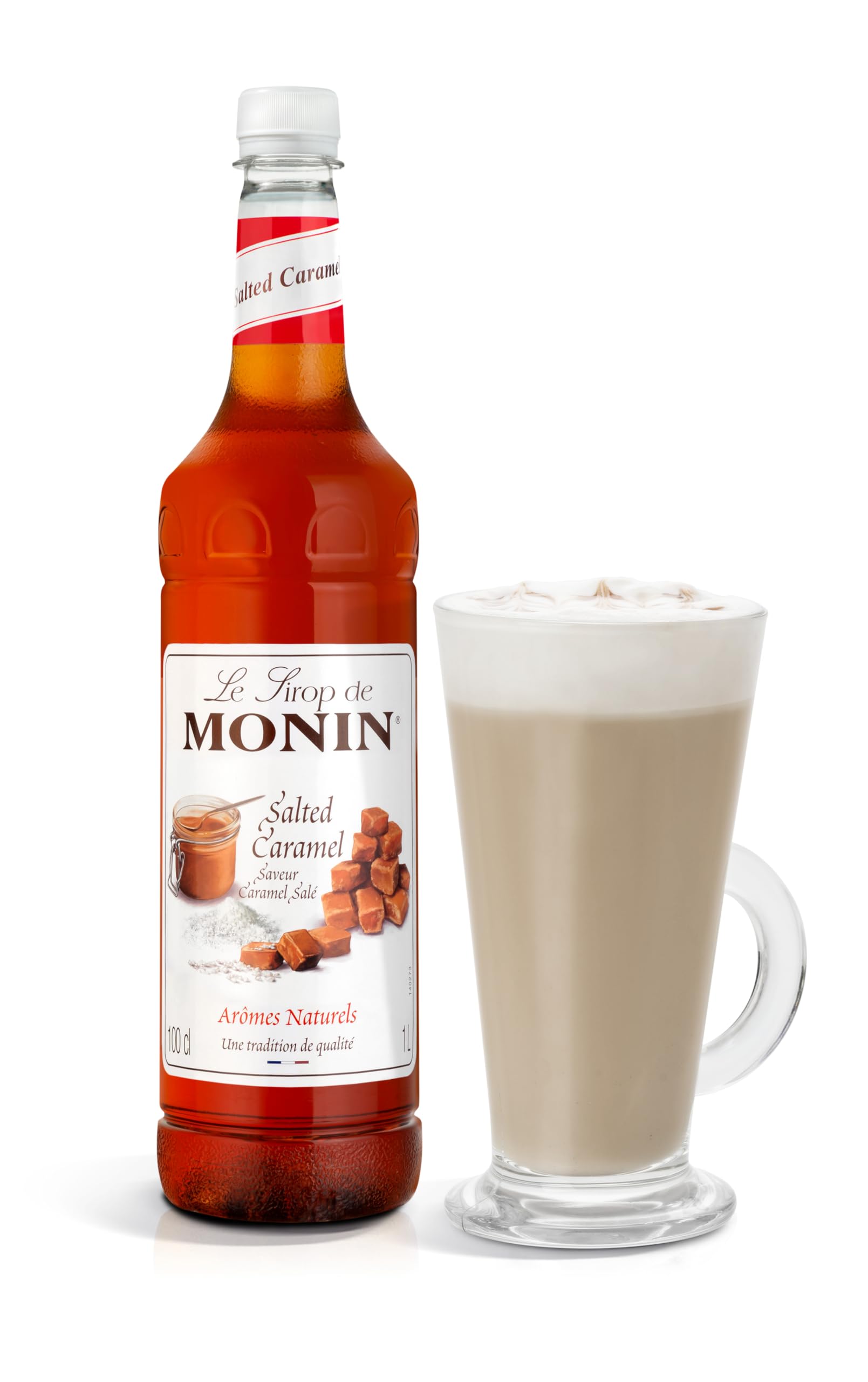 Monin Salted Caramel Syrup 1L - Premium Beverage Syrup for Coffee, Cocktails & Mocktails 4