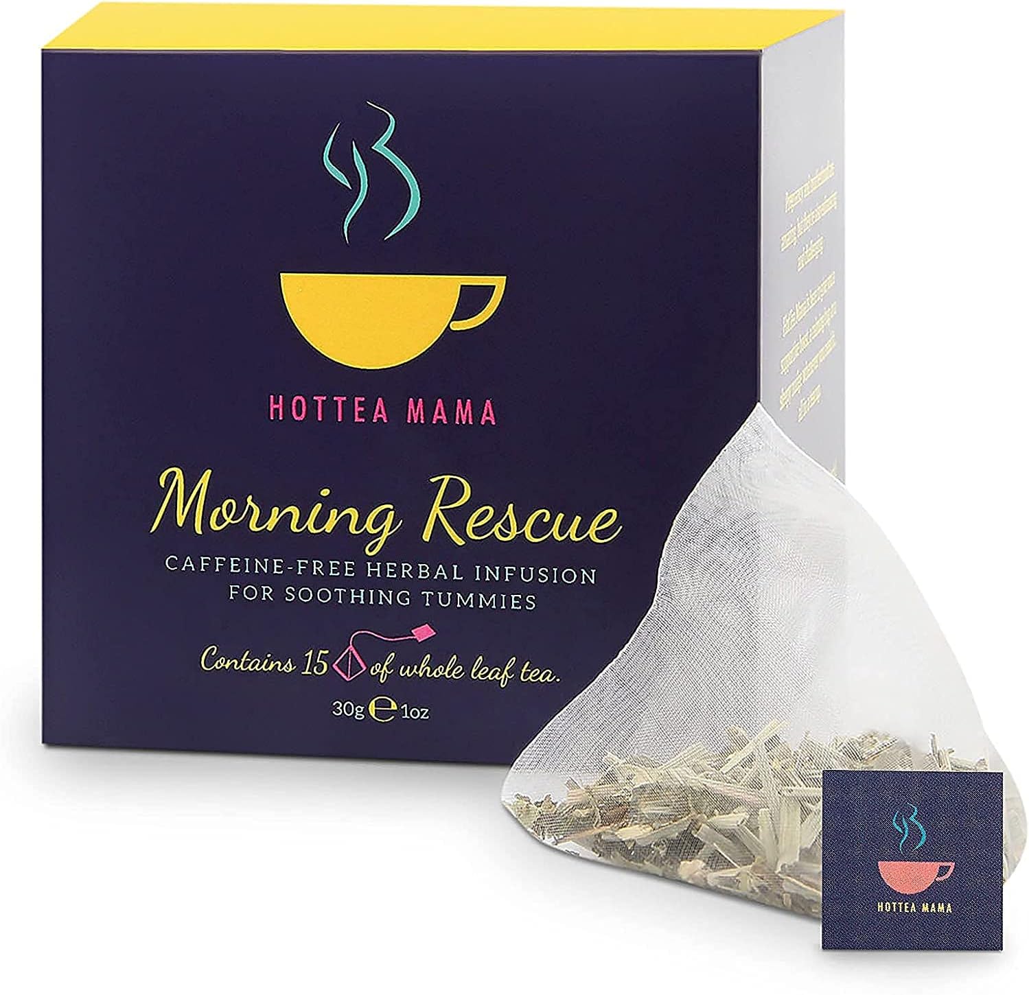 HOTTEA MAMA Morning Rescue Pregnancy Tea | Caffeine-Free Herbal Blend for Nausea Relief 1