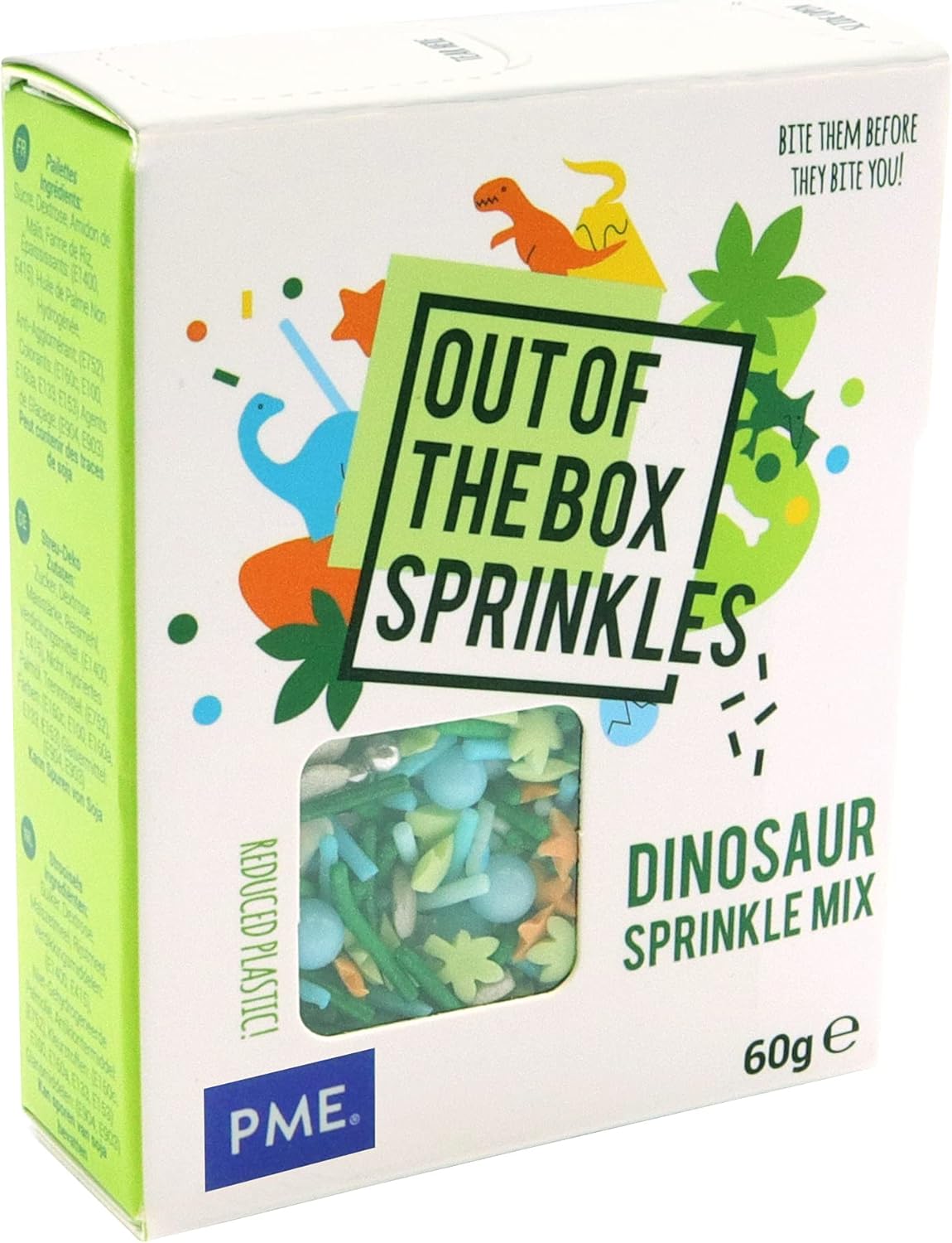 PME Dinosaur Sprinkles Mix - Out of the Box Themed Baking Decorations