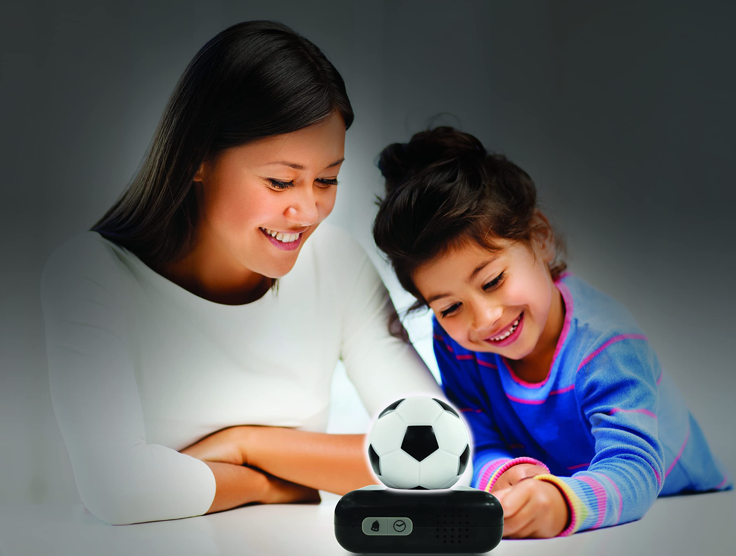 LEXIBOOK Digital Alarm Clock with Night Light - Soccer Ball Design, Snooze & Light-Up Features