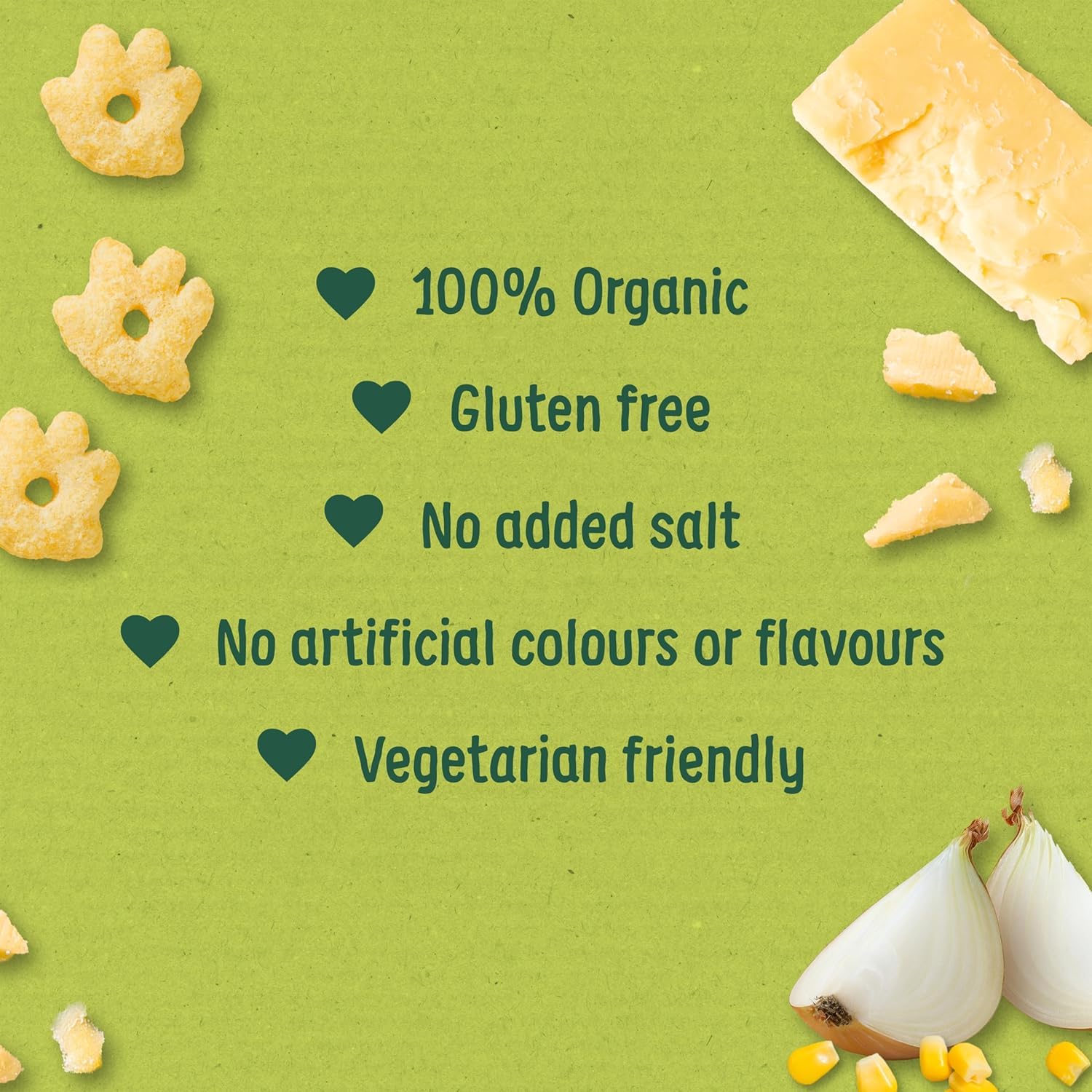 Organix Cheese & Onion Gruffalo Claws Organic Toddler Snack Puffs, 12+ Months, 180g 4
