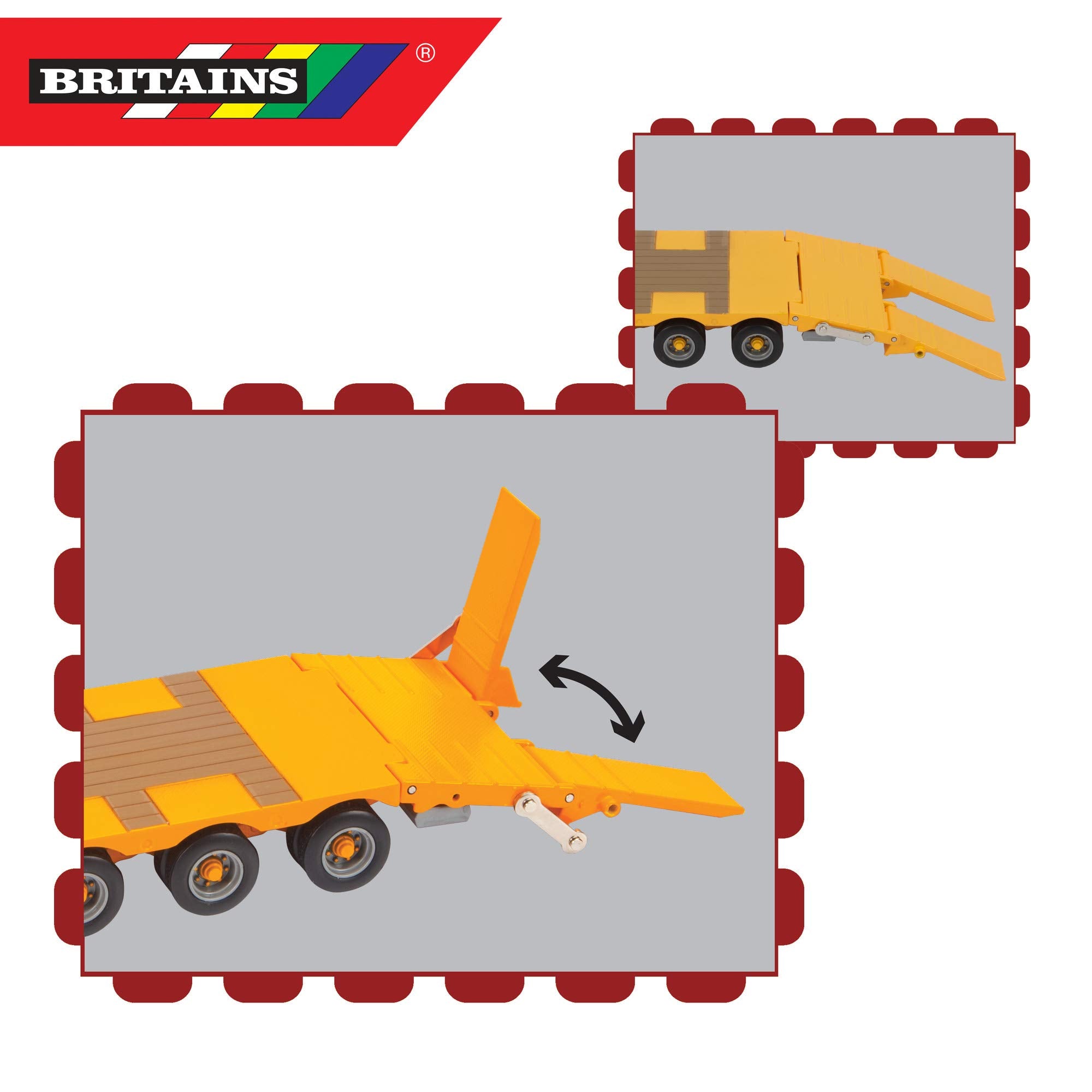 Britains Kane LLTM Low Loader - 1:32 Scale Collectable Farm Trailer Toy 3