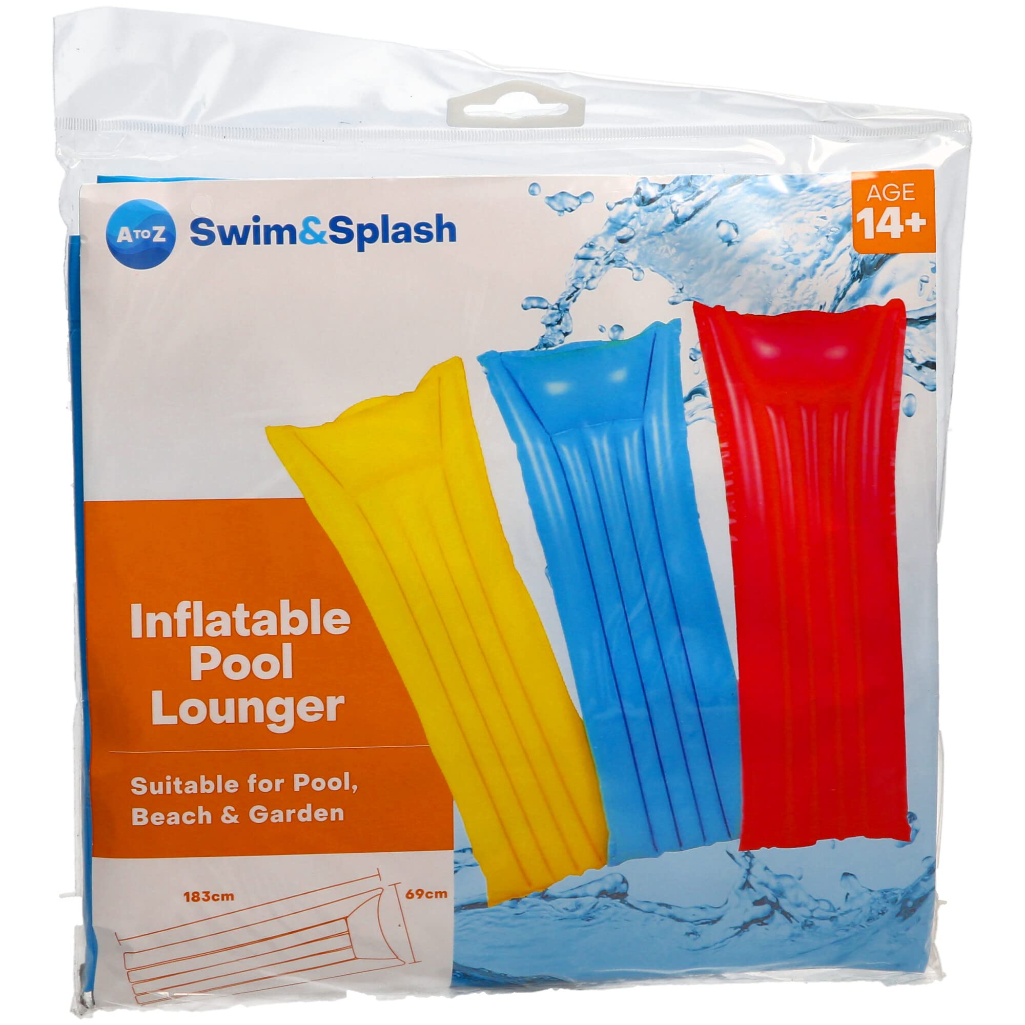 Atoz Swim&Splash Inflatable Pool Lounger - Extra Large | 183 cm x 69 cm | Adult 1