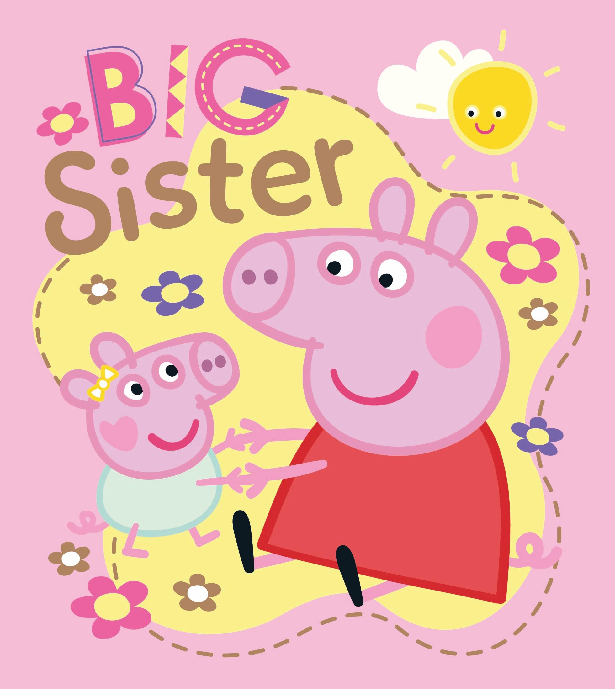 Danilo Promotions LTD Peppa Pig Big Sister Birthday Card | Standard Size 22.86cm x 12.7cm | Multi-Colour 1