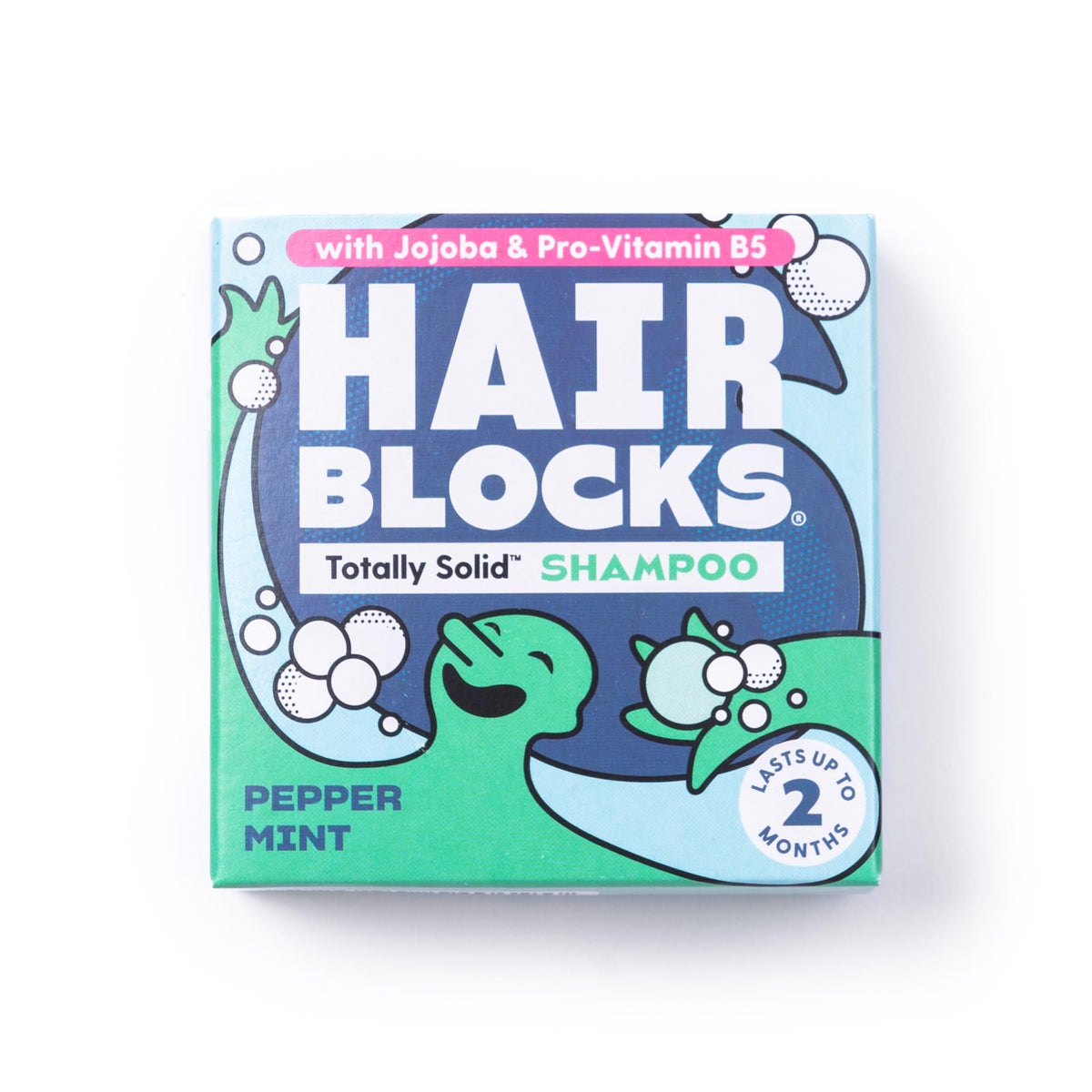 Shower Blocks Hair Blocks Solid Shampoo Bar - Peppermint, 85g
