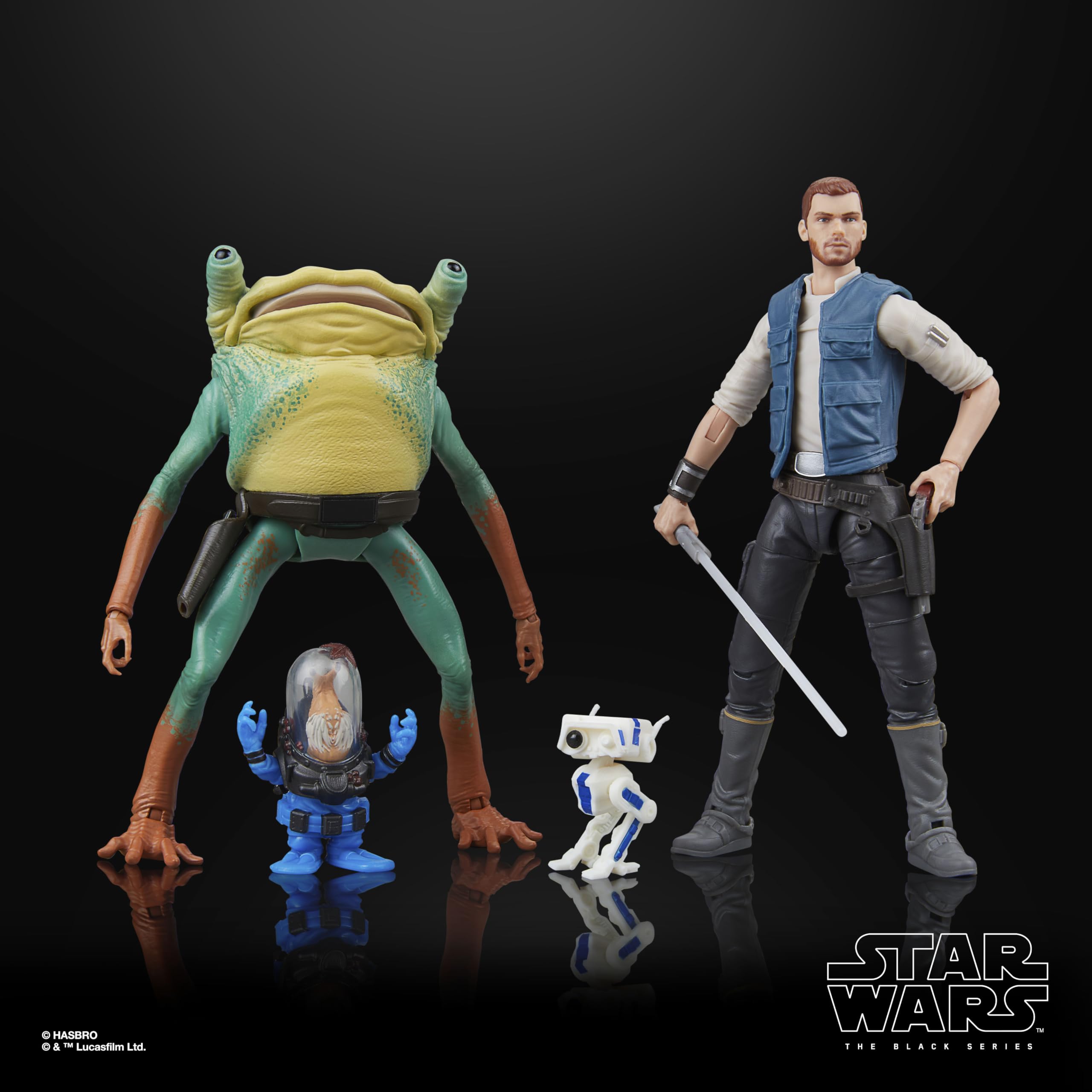 Star Wars Jedi: Survivor - The Black Series Cal Kestis, Turgle & Skoova Stev 6-Inch Action Figure Set 6
