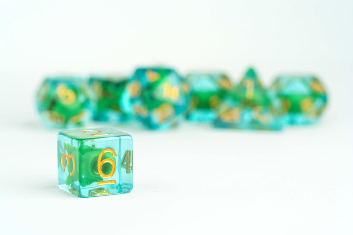 Metallic Dice Games Pathfinder Goblin Inclusion Dice Set