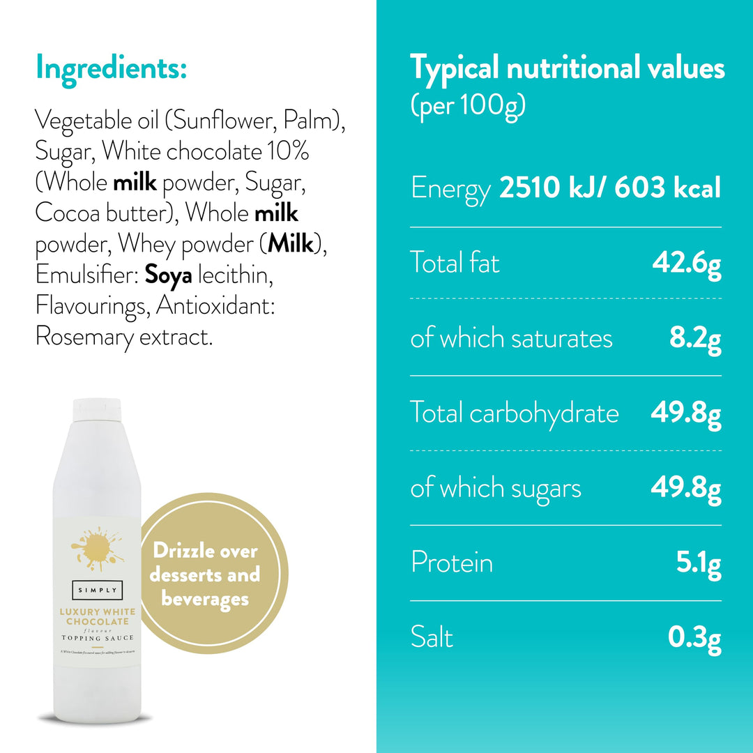 Simply - Luxury White Chocolate Topping Sauce (1 kg)