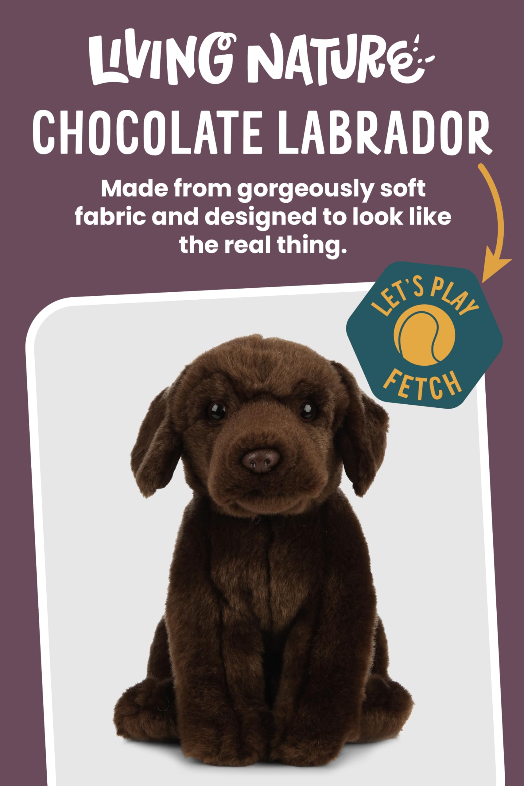 Chocolate Labrador Plush Toy - Soft Stuffed Animal for Kids & Adults, 20cm Brown 5