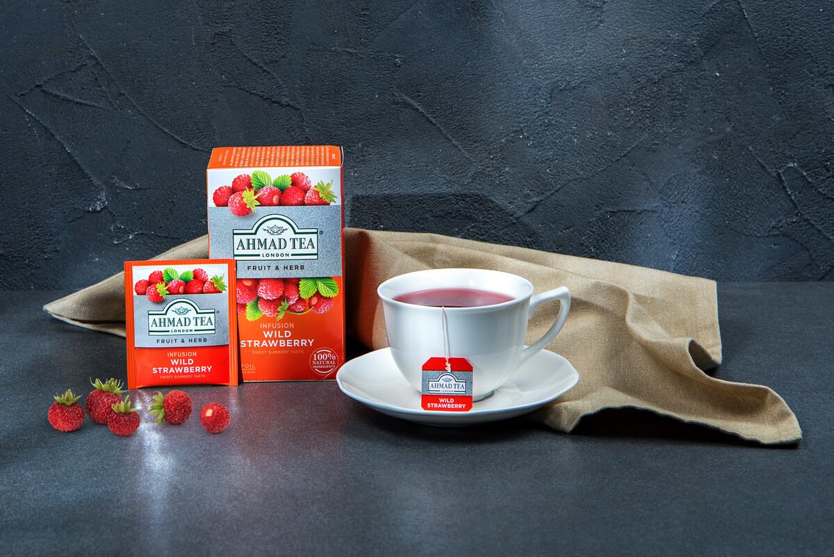 Ahmad Tea Wild Strawberry Fruit & Herbal Infusion - 20 Tea Bags 7