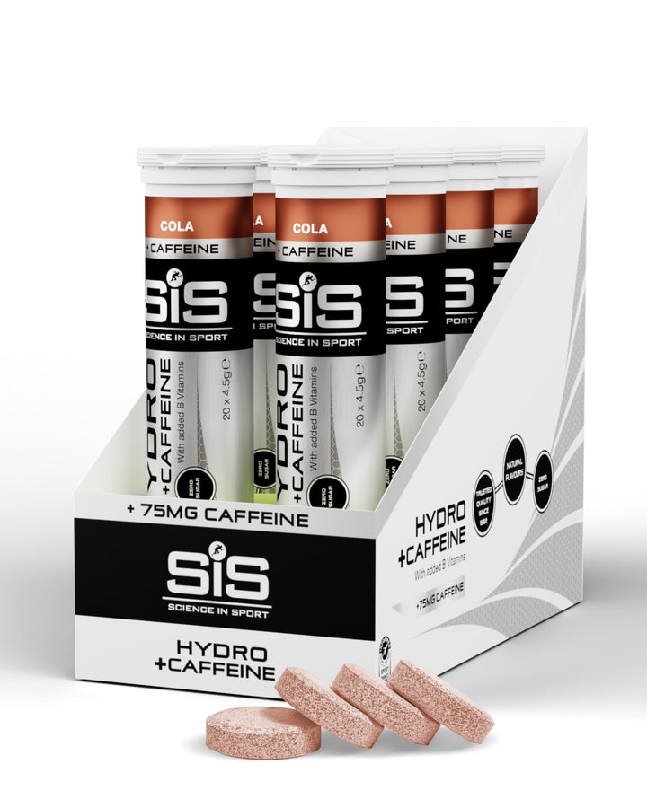 Science in Sport GO Hydro Electrolyte Tablets with Caffeine – Cola Flavor, 160 Tablets (8 x 20), Zero Sugar, Vegan