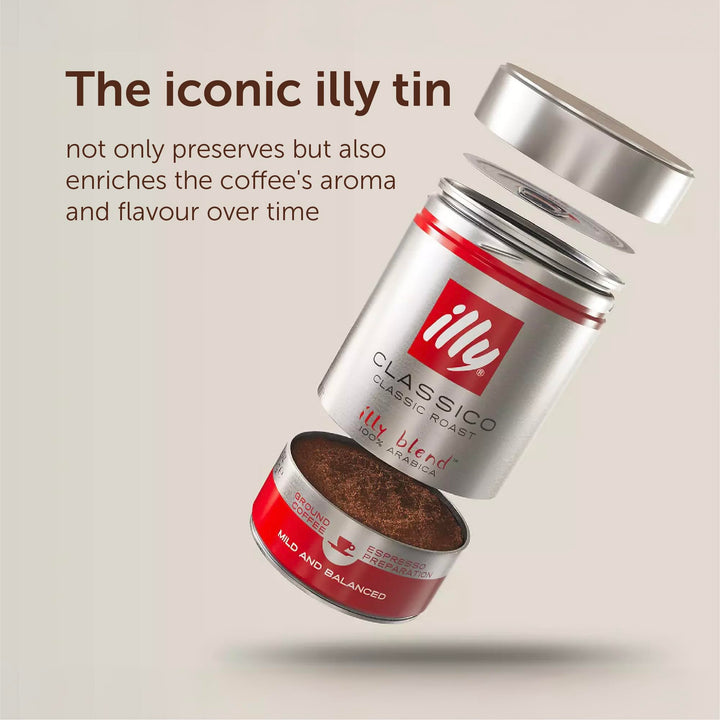 illy Intenso Ground Coffee - Dark Roast 100% Arabica - 250g
