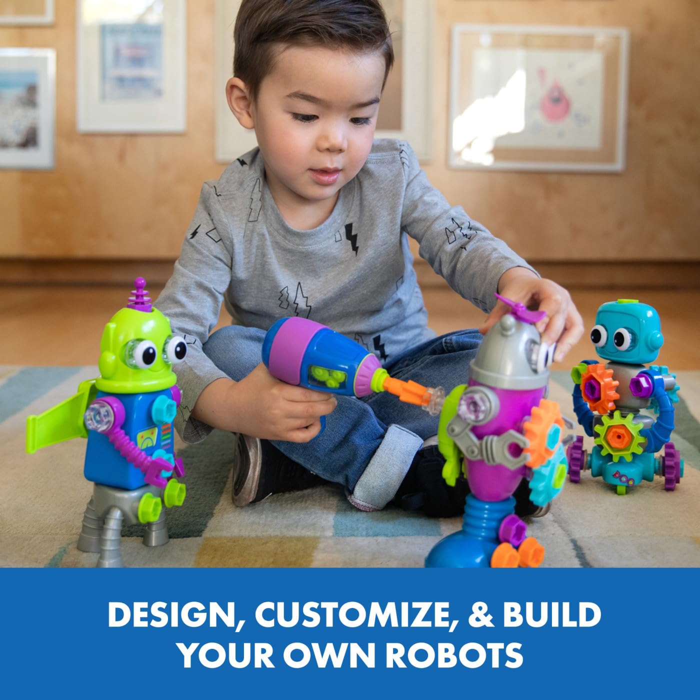 Educational Insights Design & Drill Robot Workshop Building Set | Ages 3+ | 70+ Pieces
