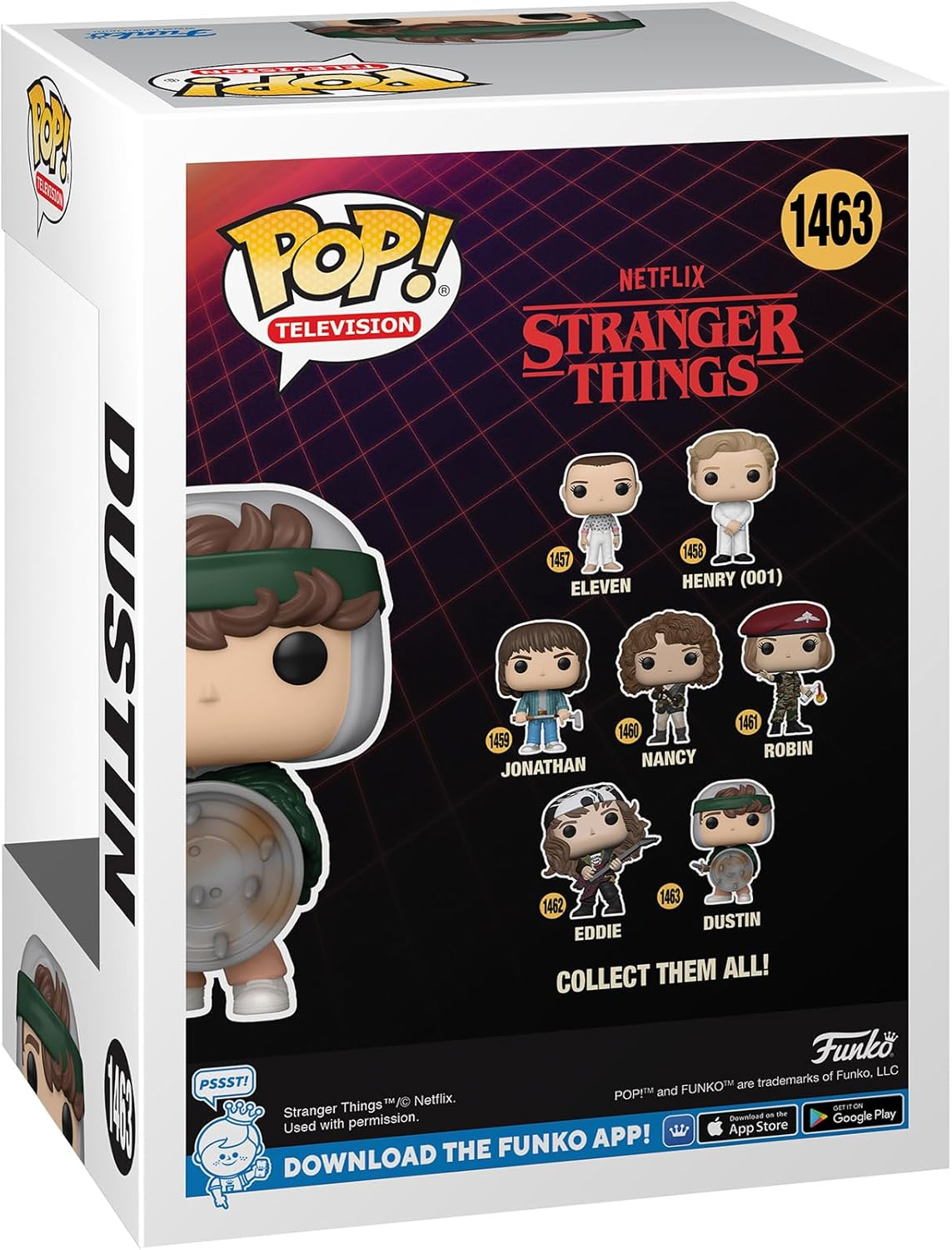 Funko Pop! TV: Stranger Things - Dustin Henderson with Shield Vinyl Figure (72137) 6
