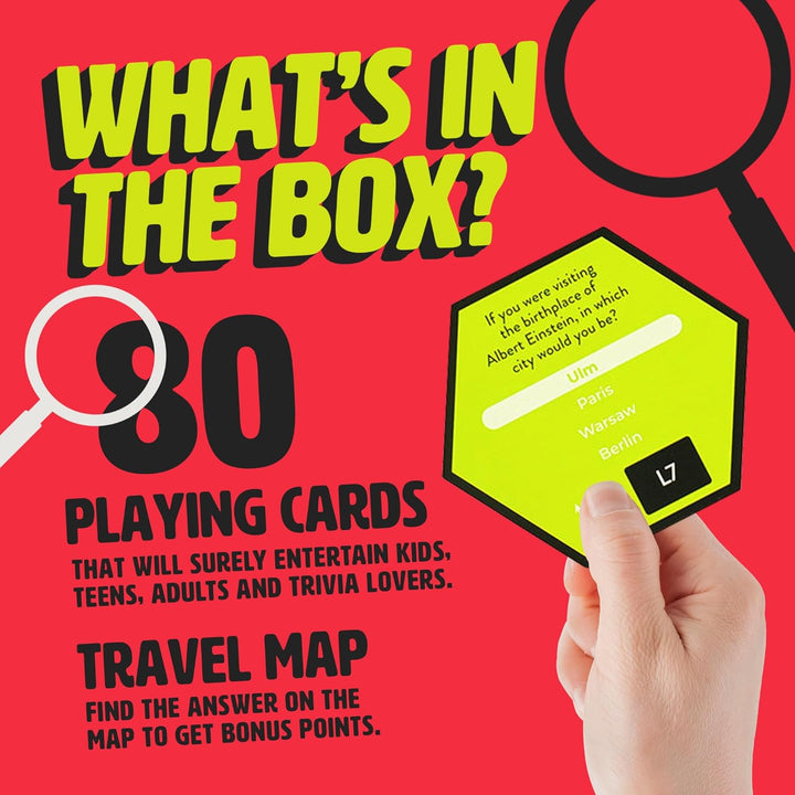 Ginger Fox Where On Earth Trivia Card Game for Ages 8+