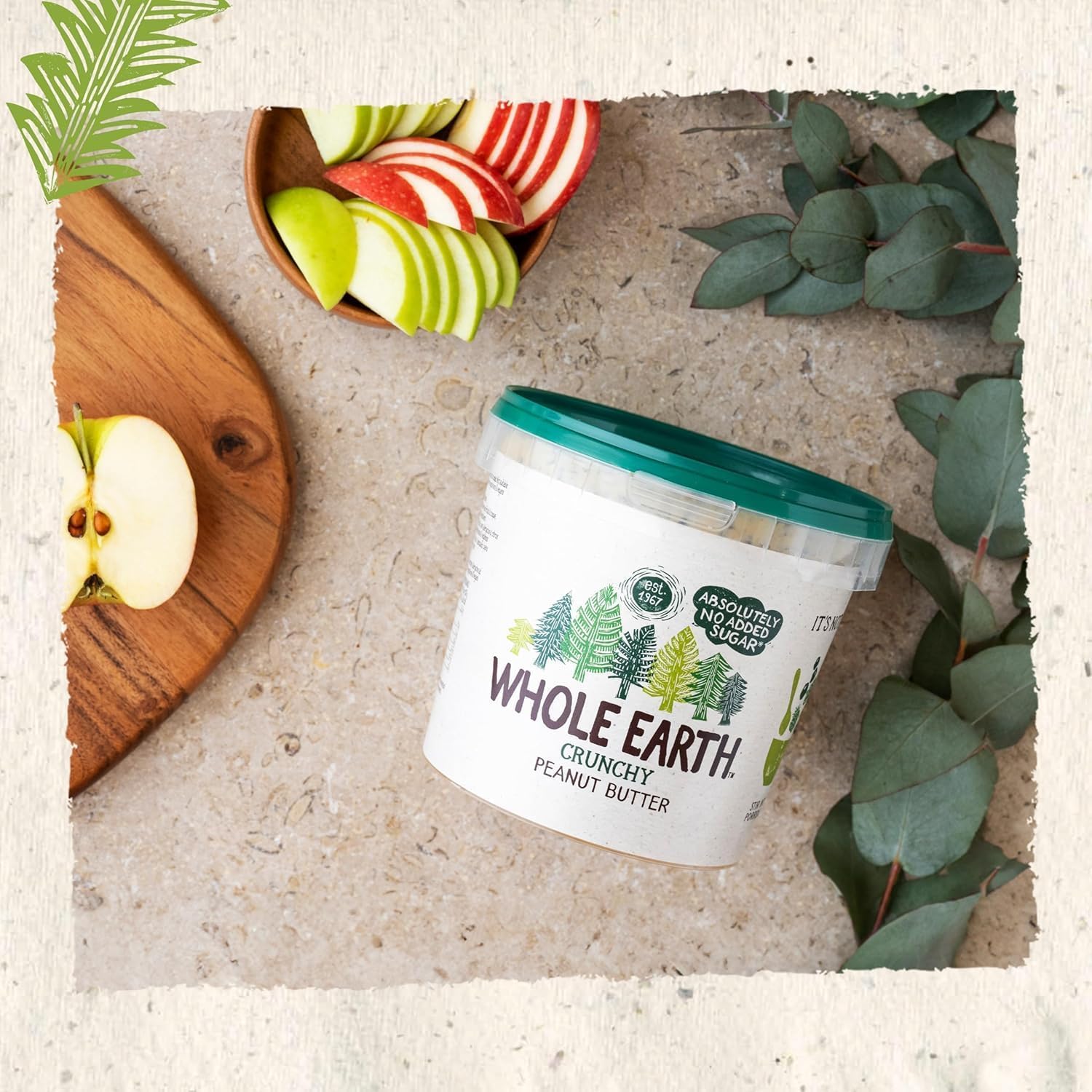 Whole Earth Crunchy Peanut Butter 1 kg - No Added Sugar, High in Fibre, Gluten Free 2