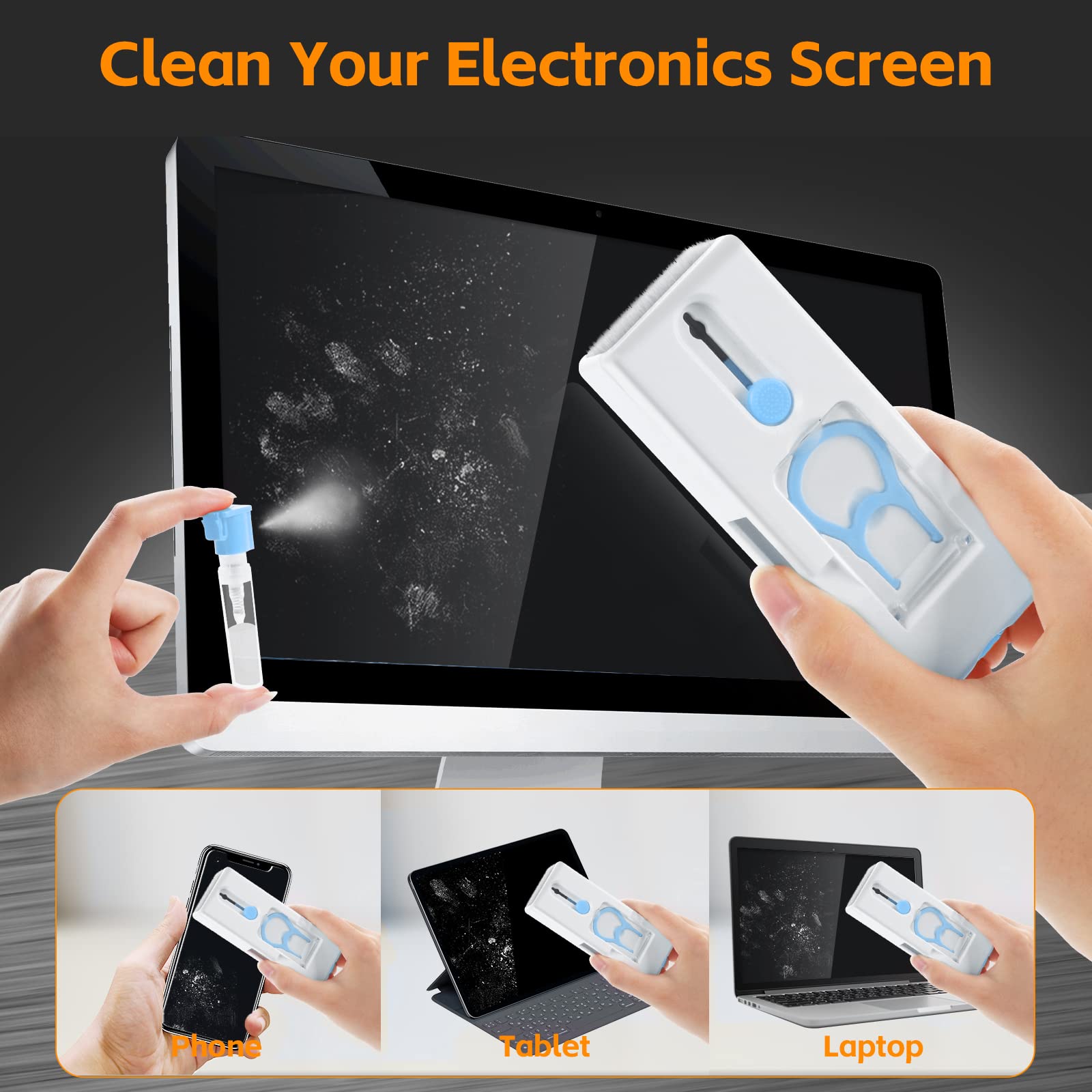Alyvisun 11 in 1 Laptop Cleaning Kit - Multifunctional Keyboard Cleaner Brush & Keycap Puller | Blue 6