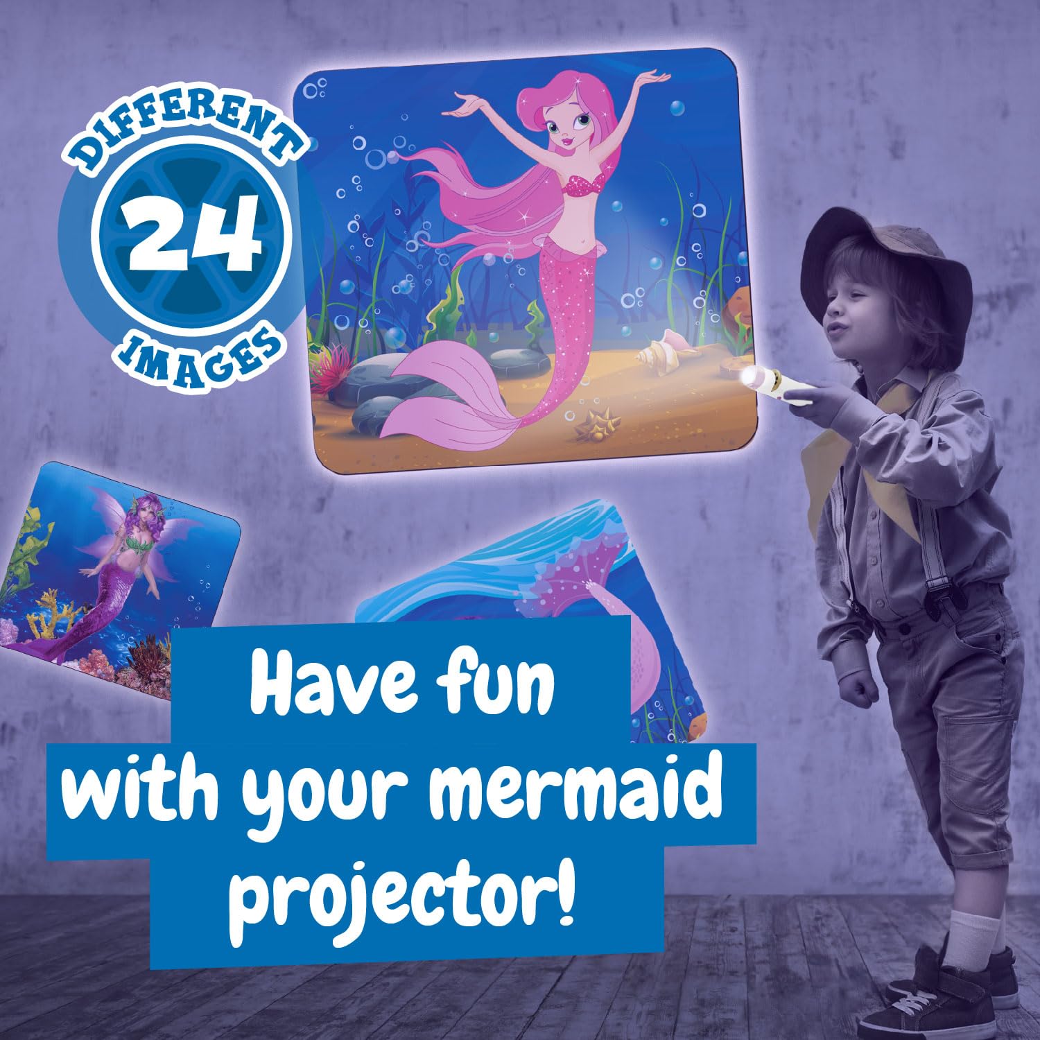 Science4you Mermaids Torch Projector for Kids 4+ - 24 Image Slide Discs & Educational Book 4