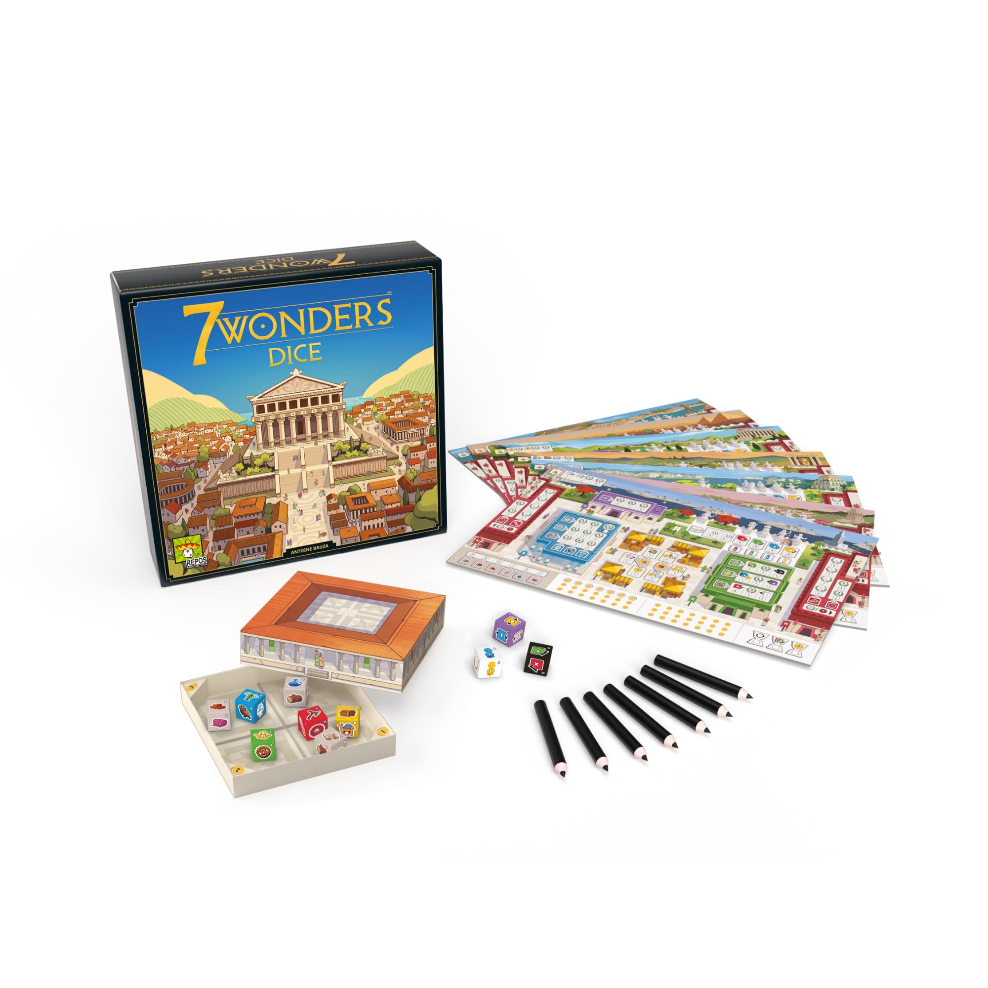 Asmodee 7 Wonders: Dice Strategy Board Game 2