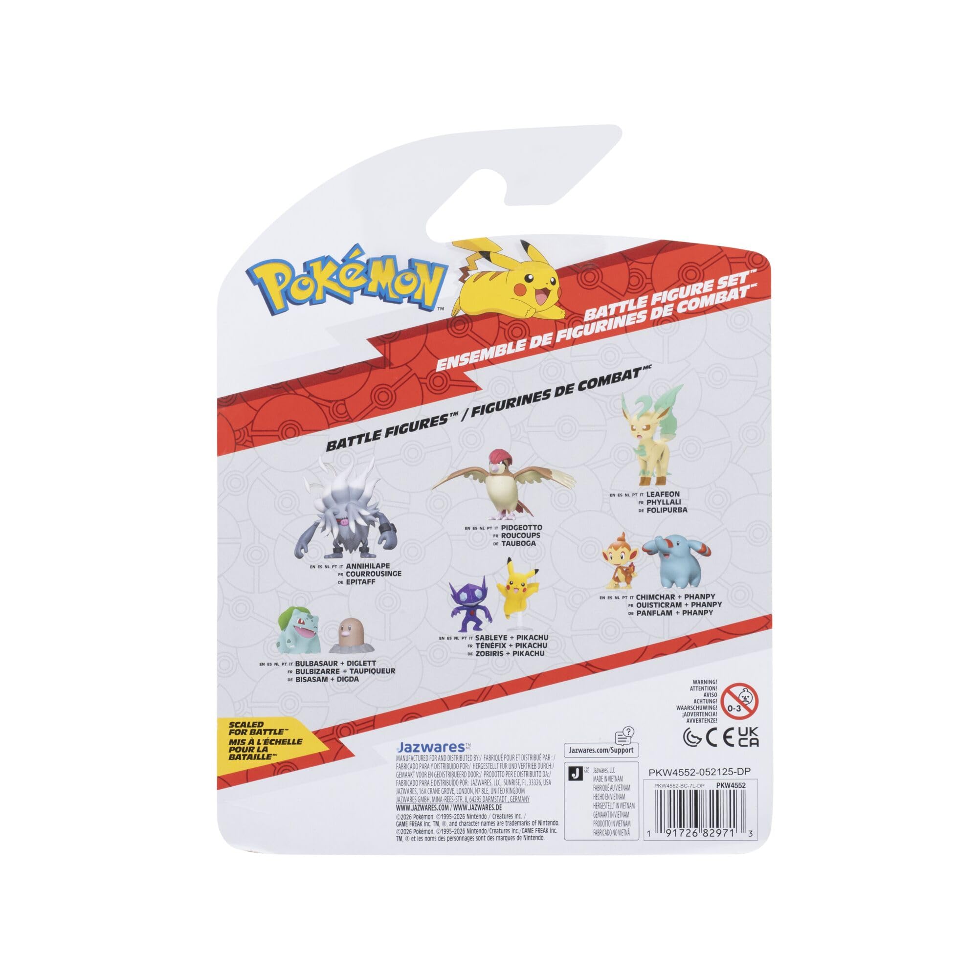 Pokémon Battle Figure 3 Pack - Pikachu, Flapple, & 3-Inch Wartortle | Classic Edition 6