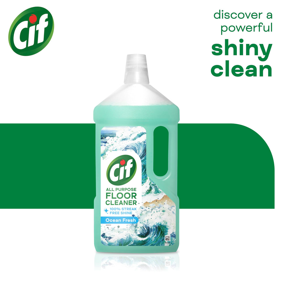 Cif Ocean Floor Cleaner - All-Purpose Floor Cleaning Solution for Linoleum, Vinyl, Ceramic Tiles