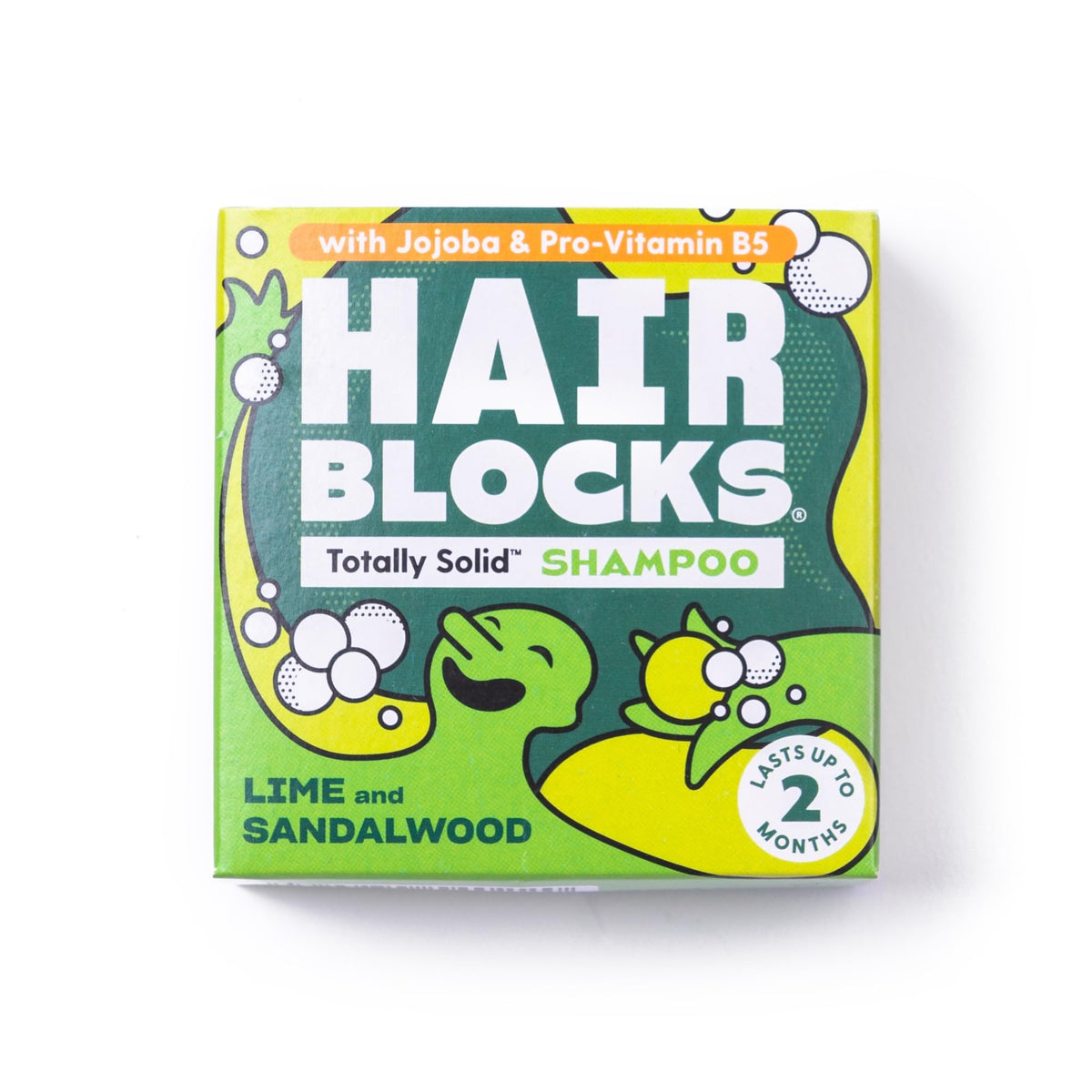 Shower Blocks Hair Blocks Solid Shampoo Bar - 85g, Lime & Sandalwood