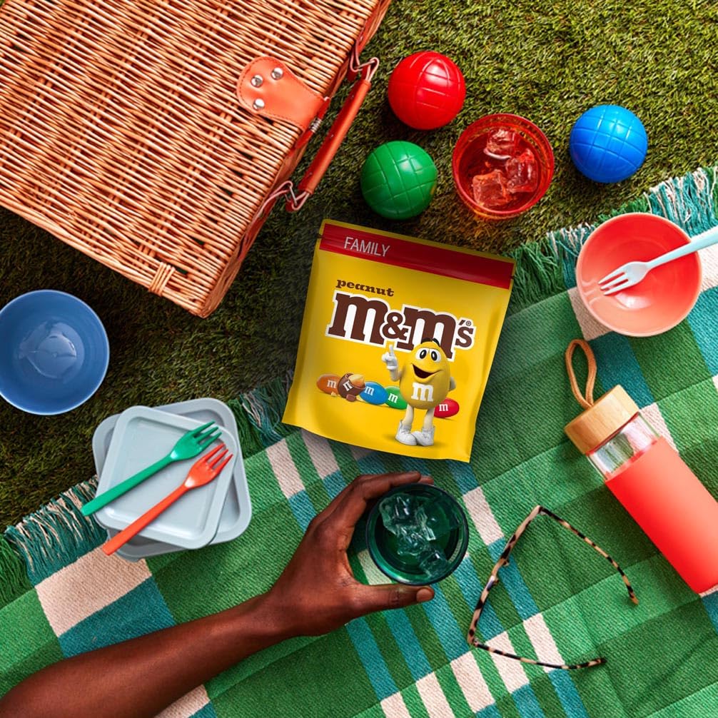 M&M's Peanut Chocolate Candy 400g Sharing Bag - Colorful Milk Chocolate Covered Roasted Peanuts 4