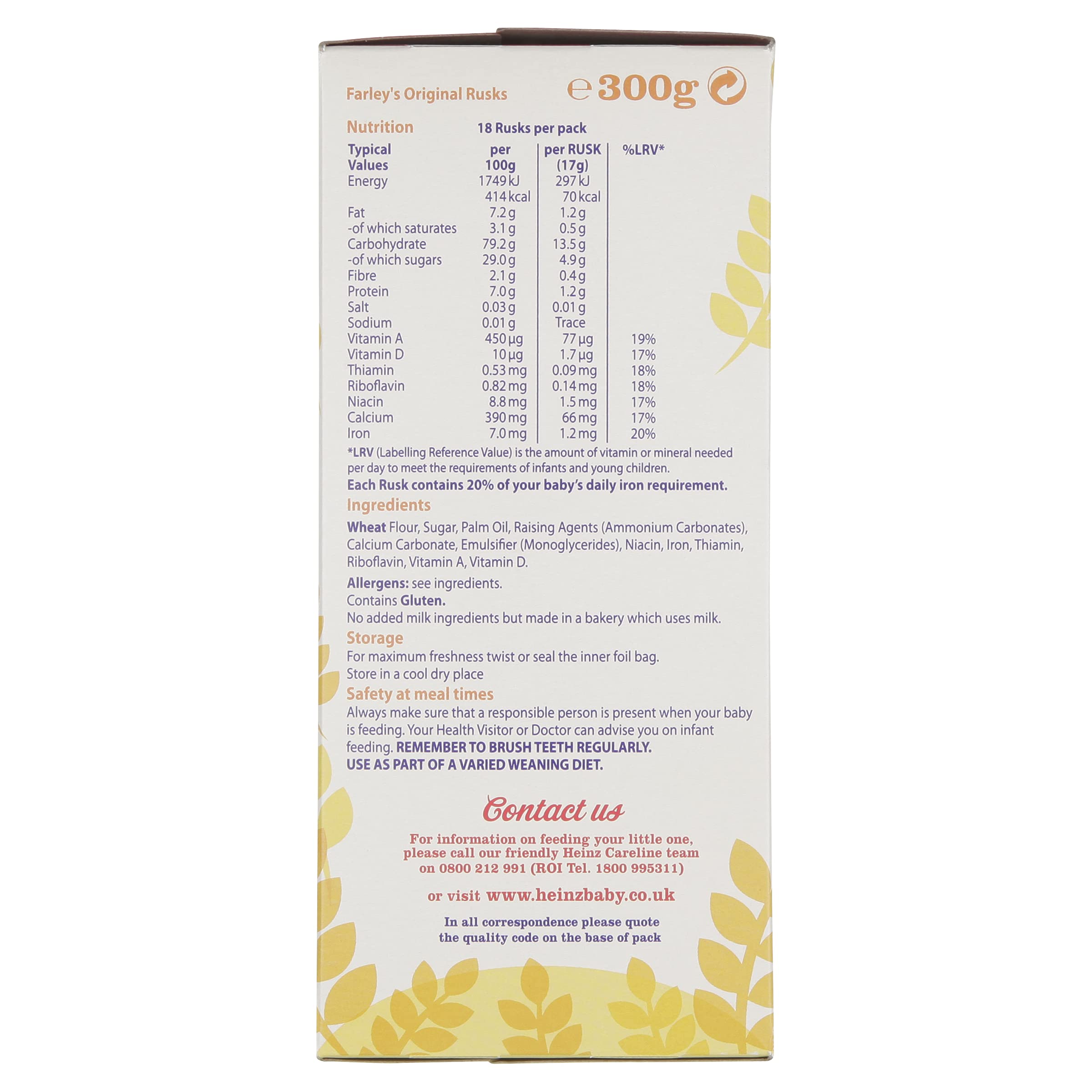 Heinz Farley's Original Rusks 300g 4