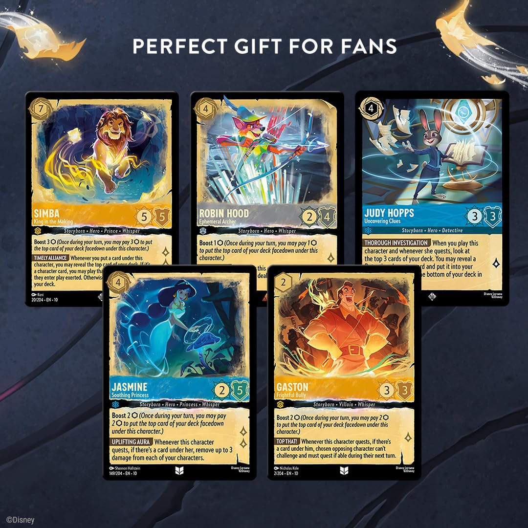 Ravensburger Disney Lorcana TCG: Whispers in the Well Starter Deck A - Amber & Emerald [Dedicated Deck Card Game]
