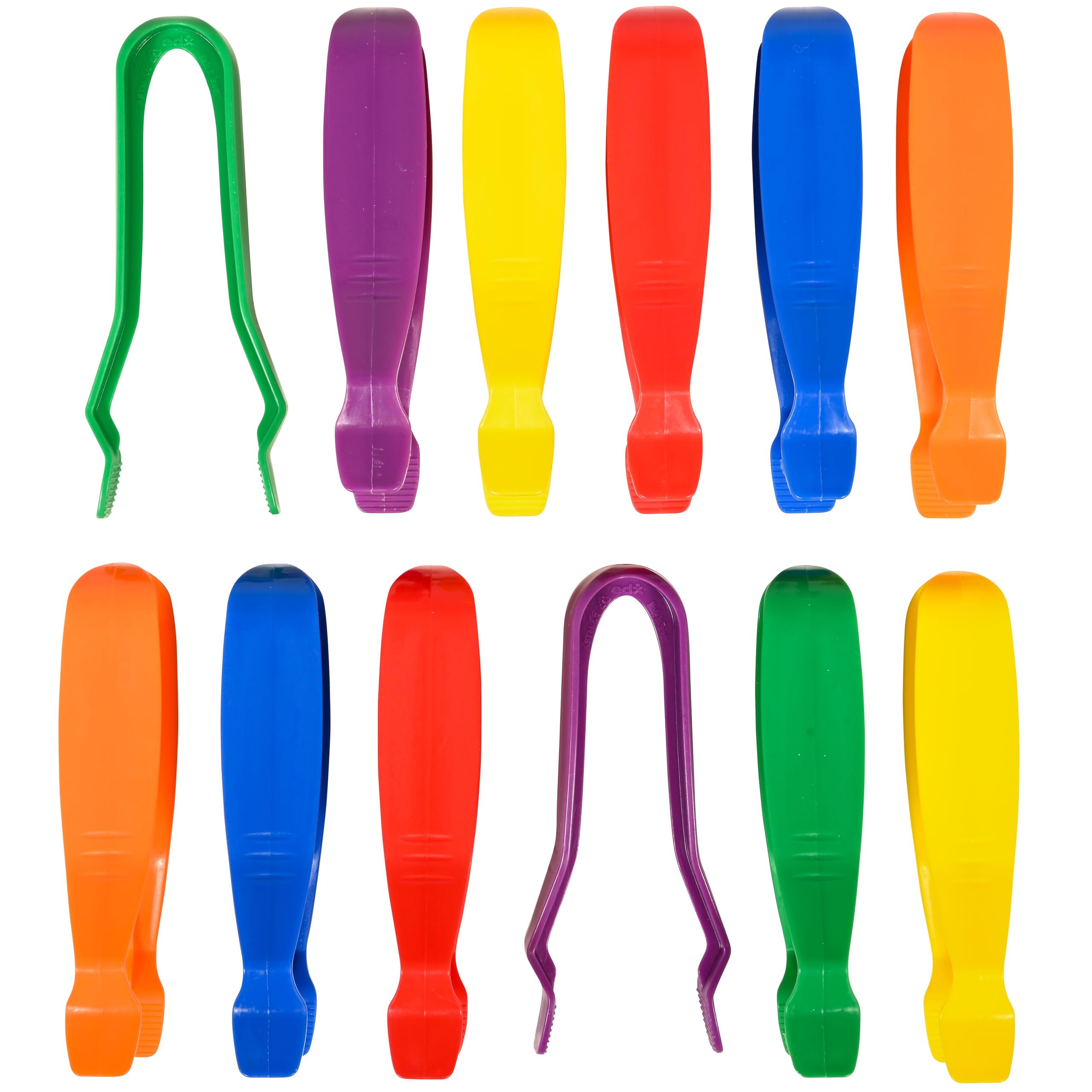 edxeducation Jumbo Tweezers - Set of 12 - 6 Colors - For Ages 18m+ 10