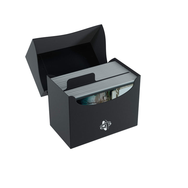 Gamegenic 80-Card Side Holder - Black, Holds 80 Double-Sleeved Cards, Sideloading Deck Box with Cobra Neck Technology