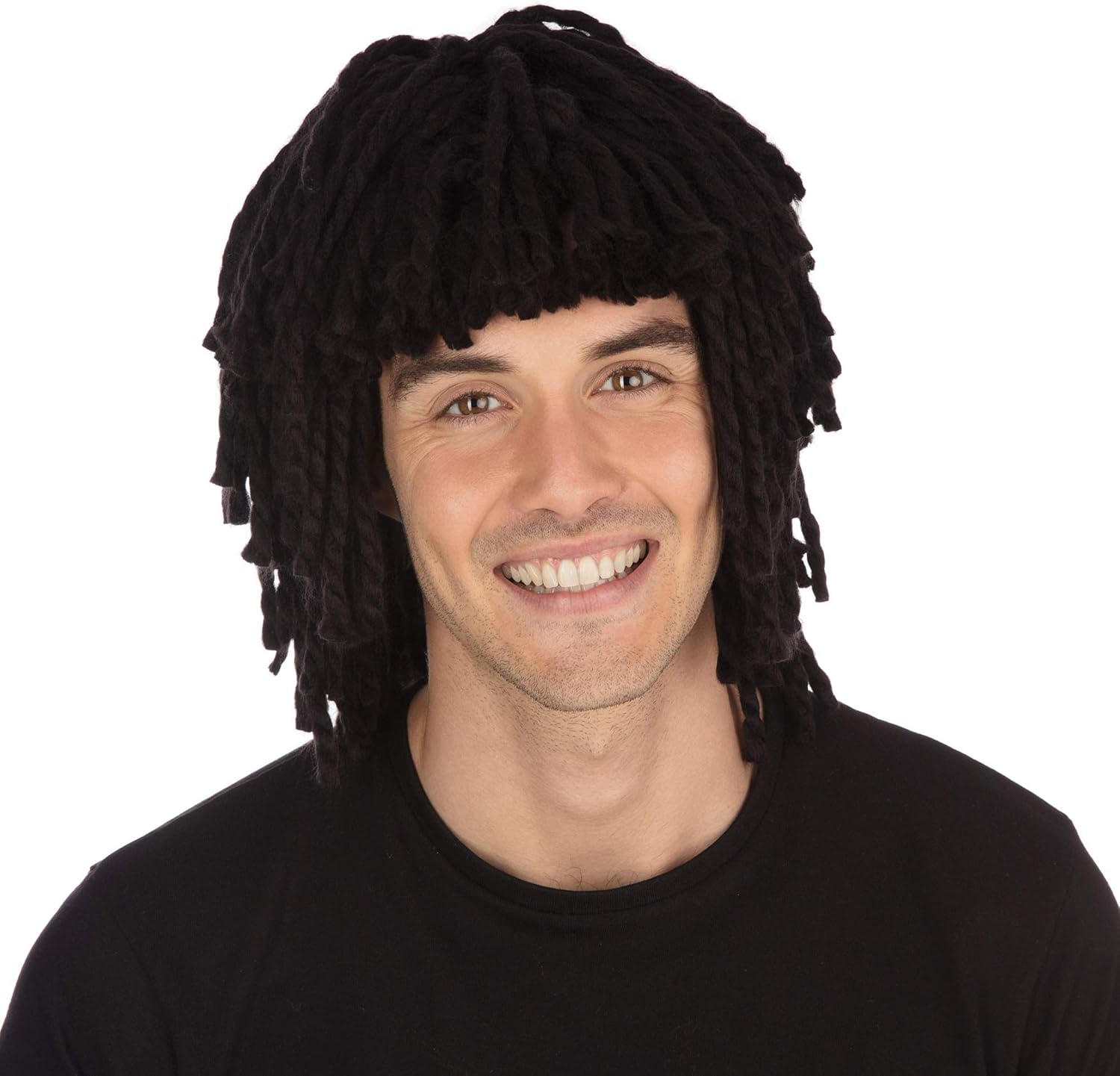 Bristol Novelty Ruud Gullit Rasta Short Dreadlocks Wig, One Size