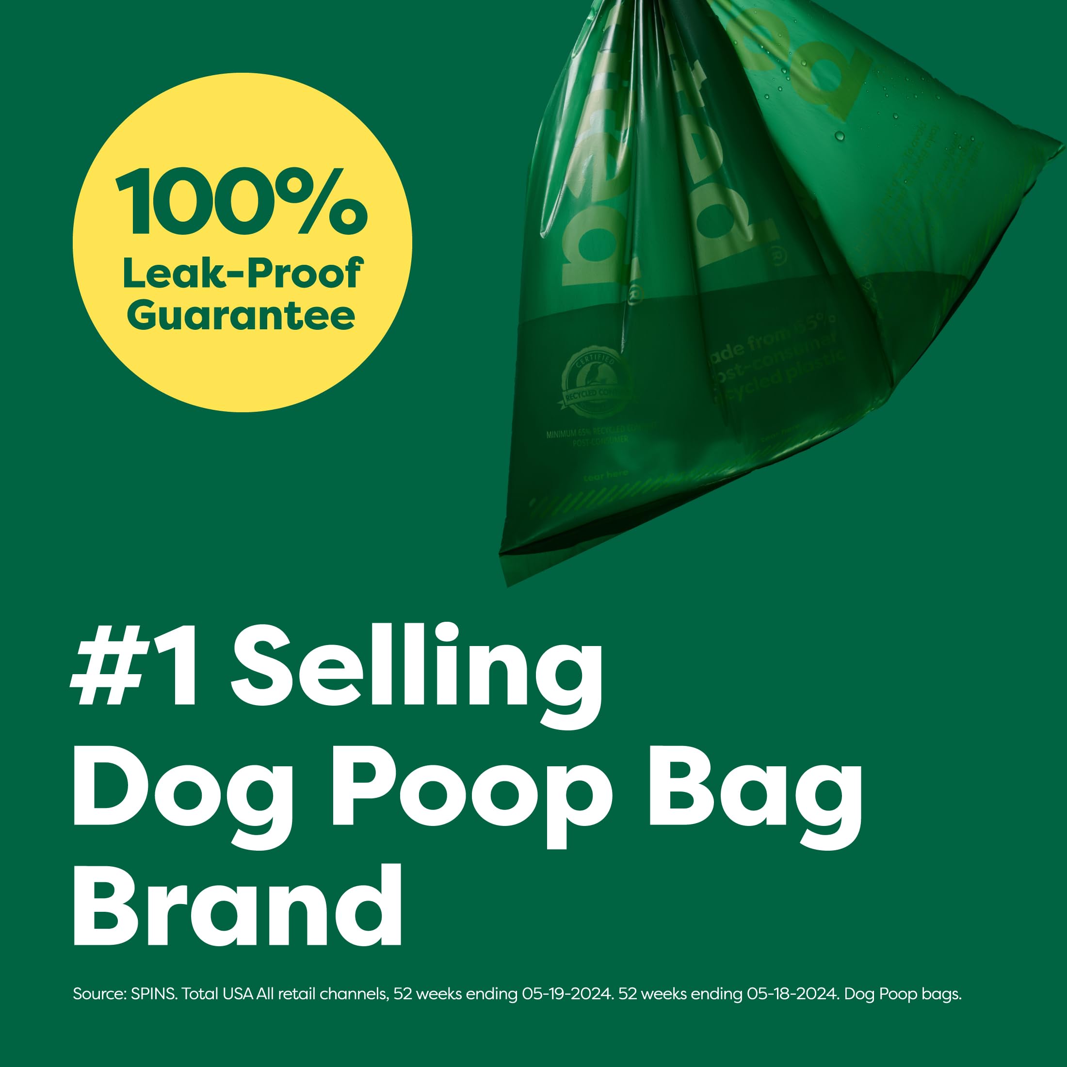Earth Rated Dog Poo Bags Value Pack - 600 Unscented, Leak-Proof Bags | Green