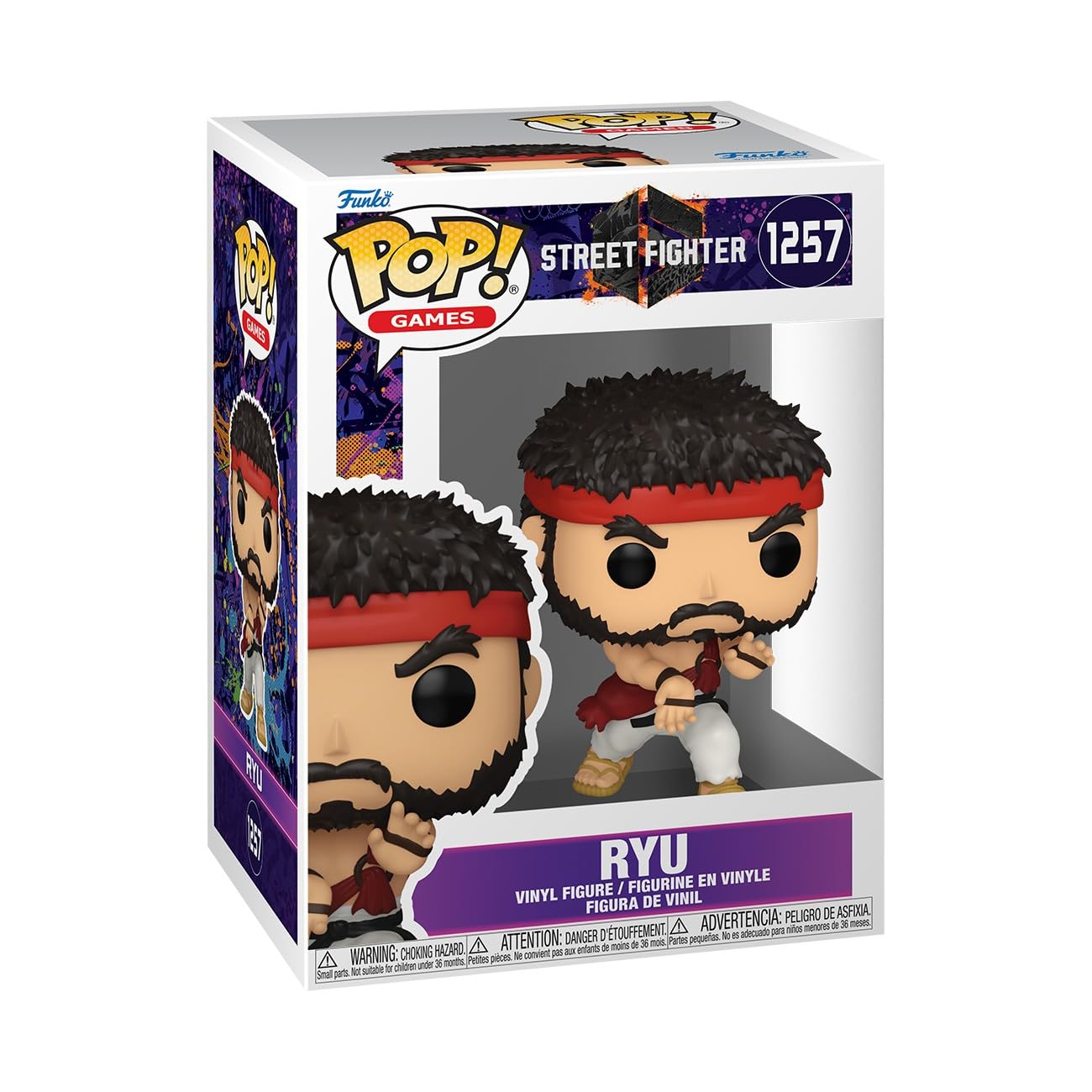 Funko POP! Games: Street Fighter 6 - Ryu Vinyl Figure | 3.75 inches Tall | Multicolor