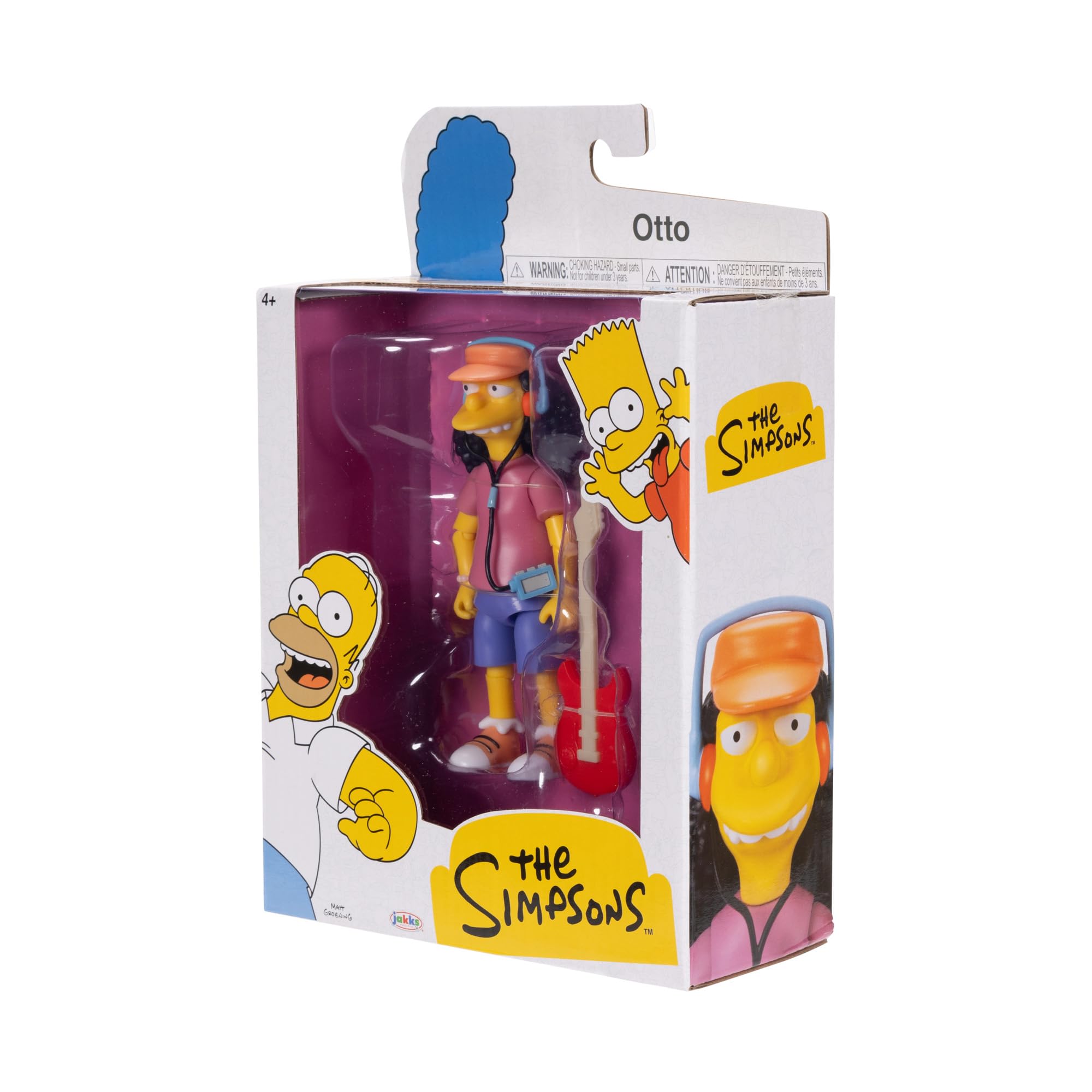JAKKS Pacific The Simpsons Otto Collectible Action Figure with Electric Guitar | 5-Inch/12.7cm | Ages 4+ 4