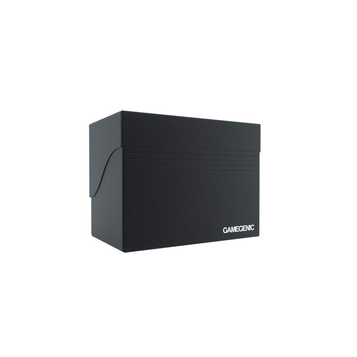 Gamegenic 80-Card Side Holder - Black, Holds 80 Double-Sleeved Cards, Sideloading Deck Box with Cobra Neck Technology
