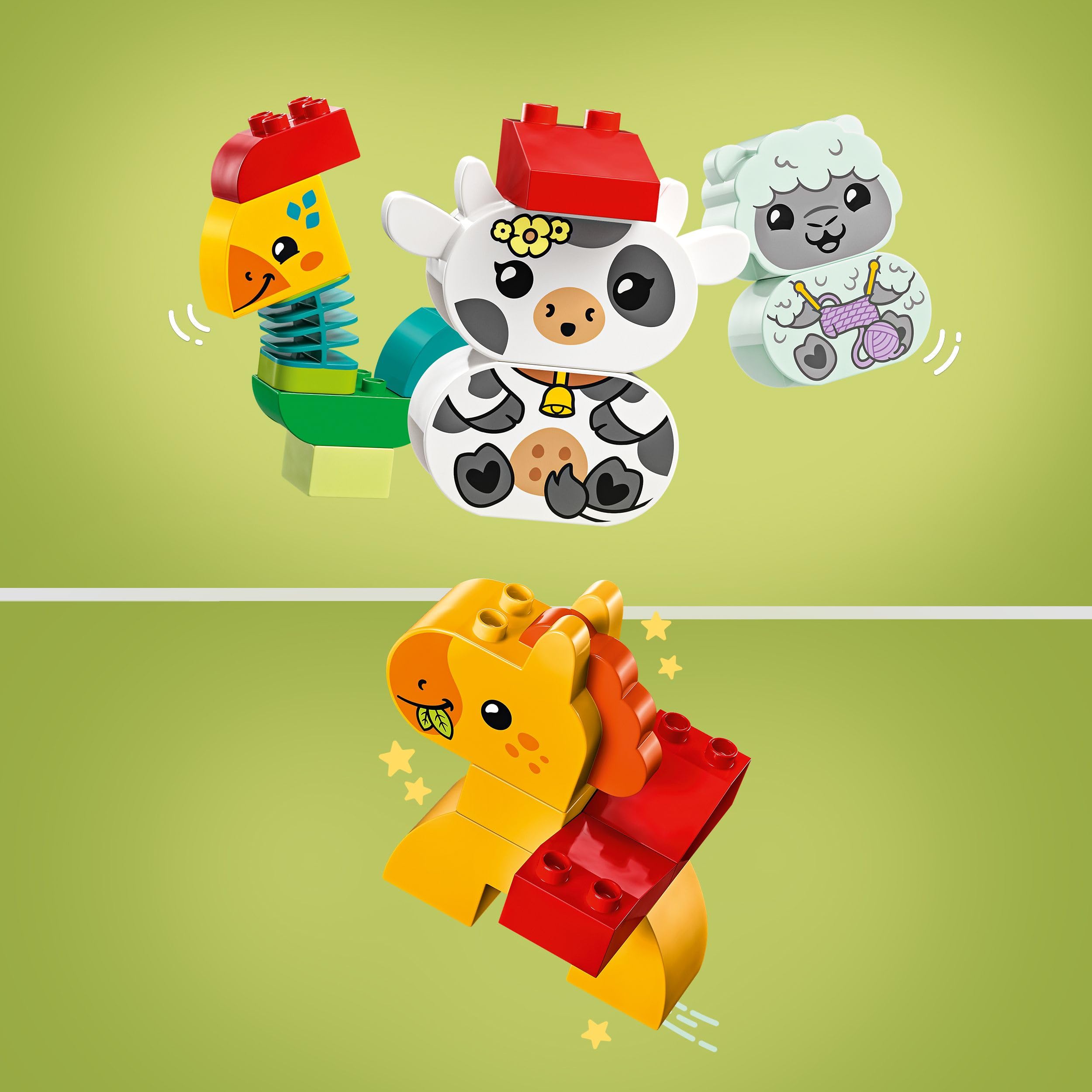 LEGO DUPLO My First Animal Train 10412 Building Set for Toddlers 18 Months+ | Color Matching & Motor Skills 3
