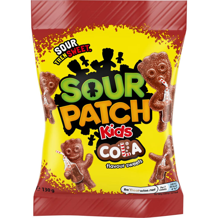 Sour Patch Kids Cola Flavour Tangy Sour Then Sweet Chewy Candies 130 g