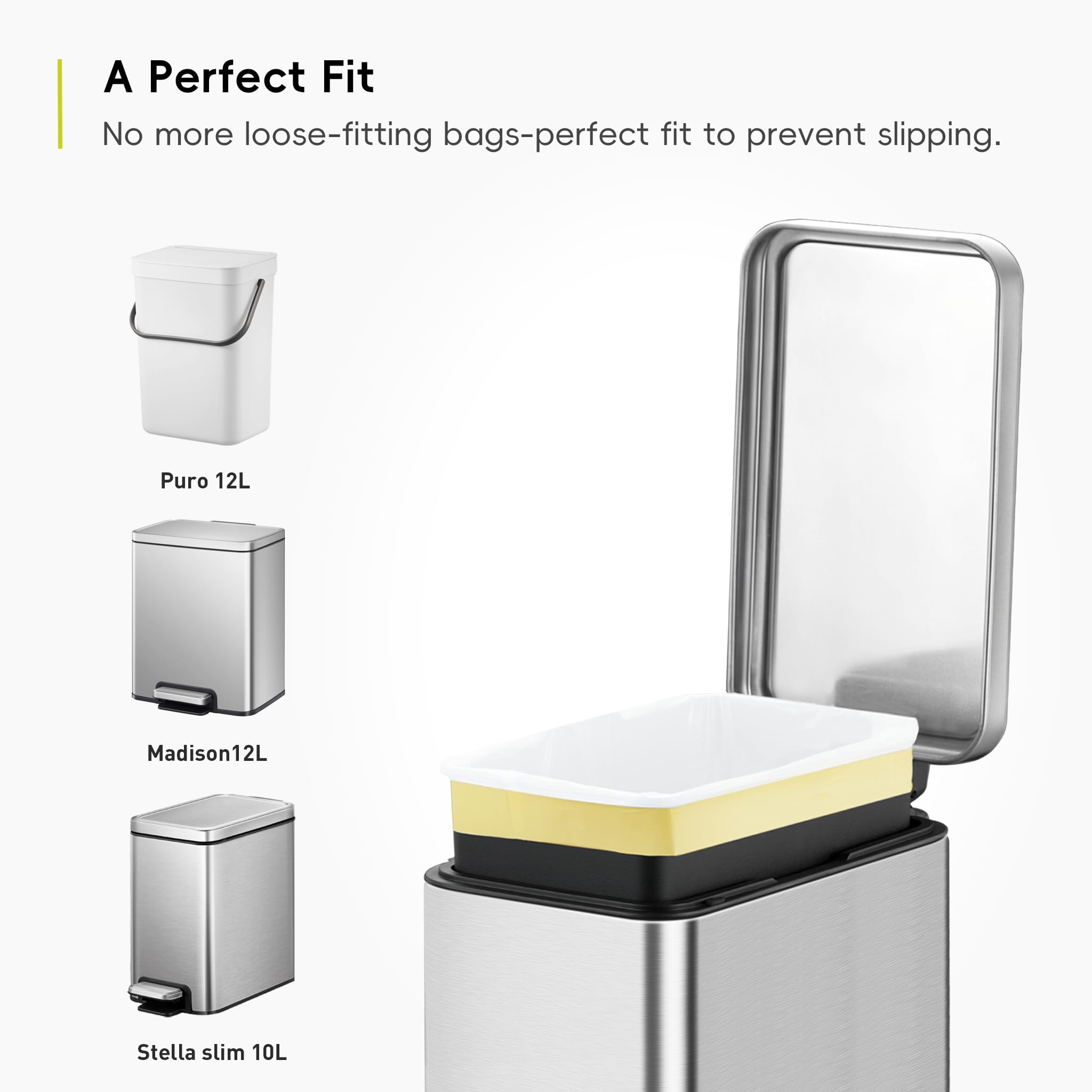 EKO Size C Bin Liners for Kitchen Bins - 10-15 Litre Capacity - Extra Strong with Drawstring Tie - 20 Bags 7