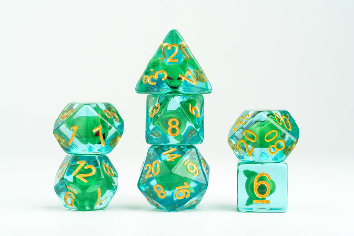 Metallic Dice Games Pathfinder Goblin Inclusion Dice Set