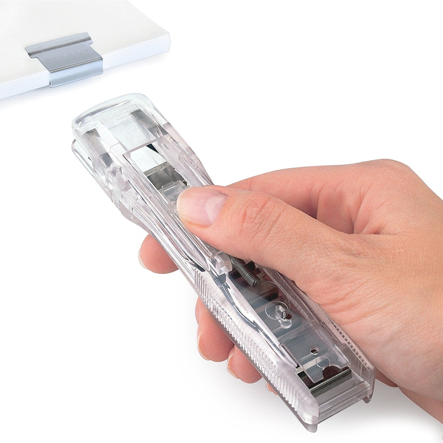 Rapesco RC4025SS Supaclip 40 See Through Dispenser and 25 Stainless Steel Clips