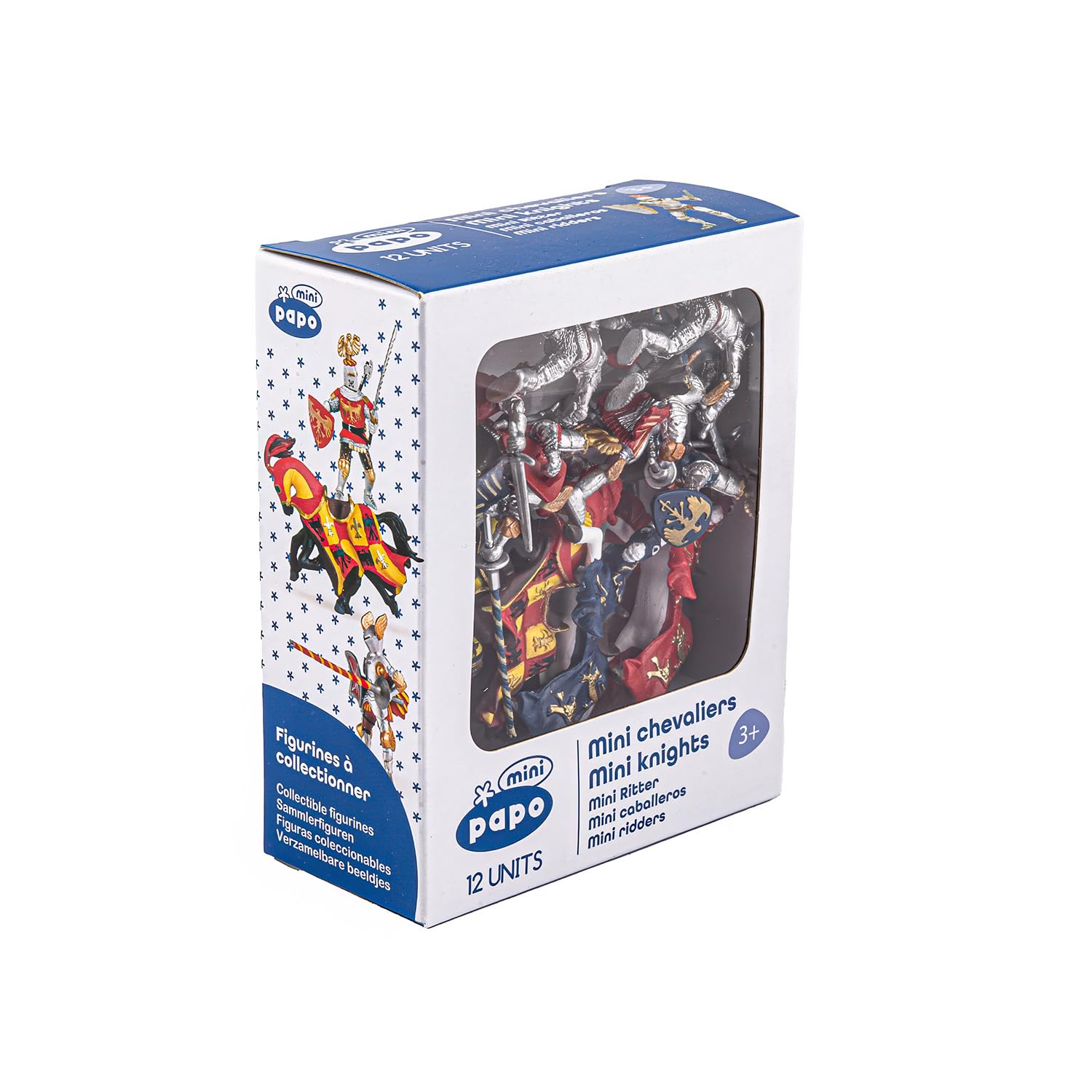 Papo 33016 Mini Knights Tube | 12 Hand-Painted Plastic Figurines | Miniature Size 1