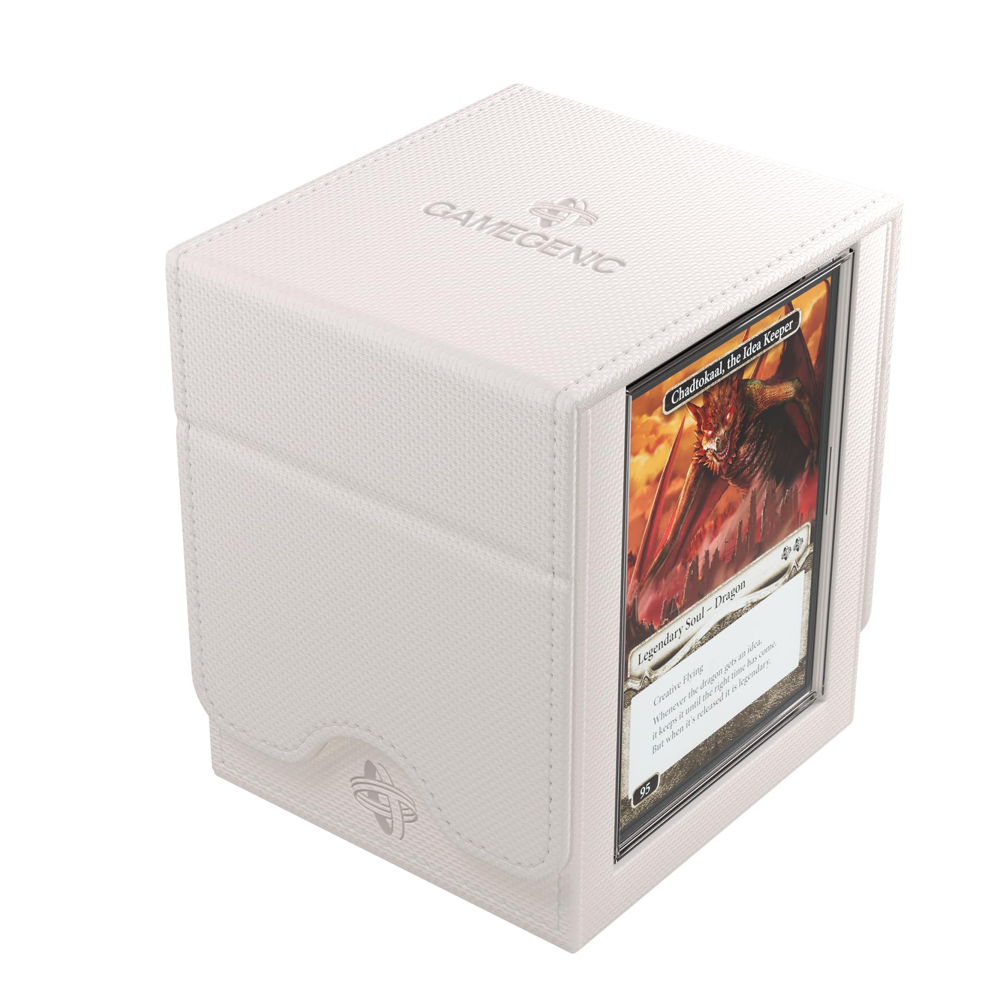 Gamegenic Squire Plus 100+ XL Convertible Deck Box | White | Armorfyber Exterior | Magnetic Closure