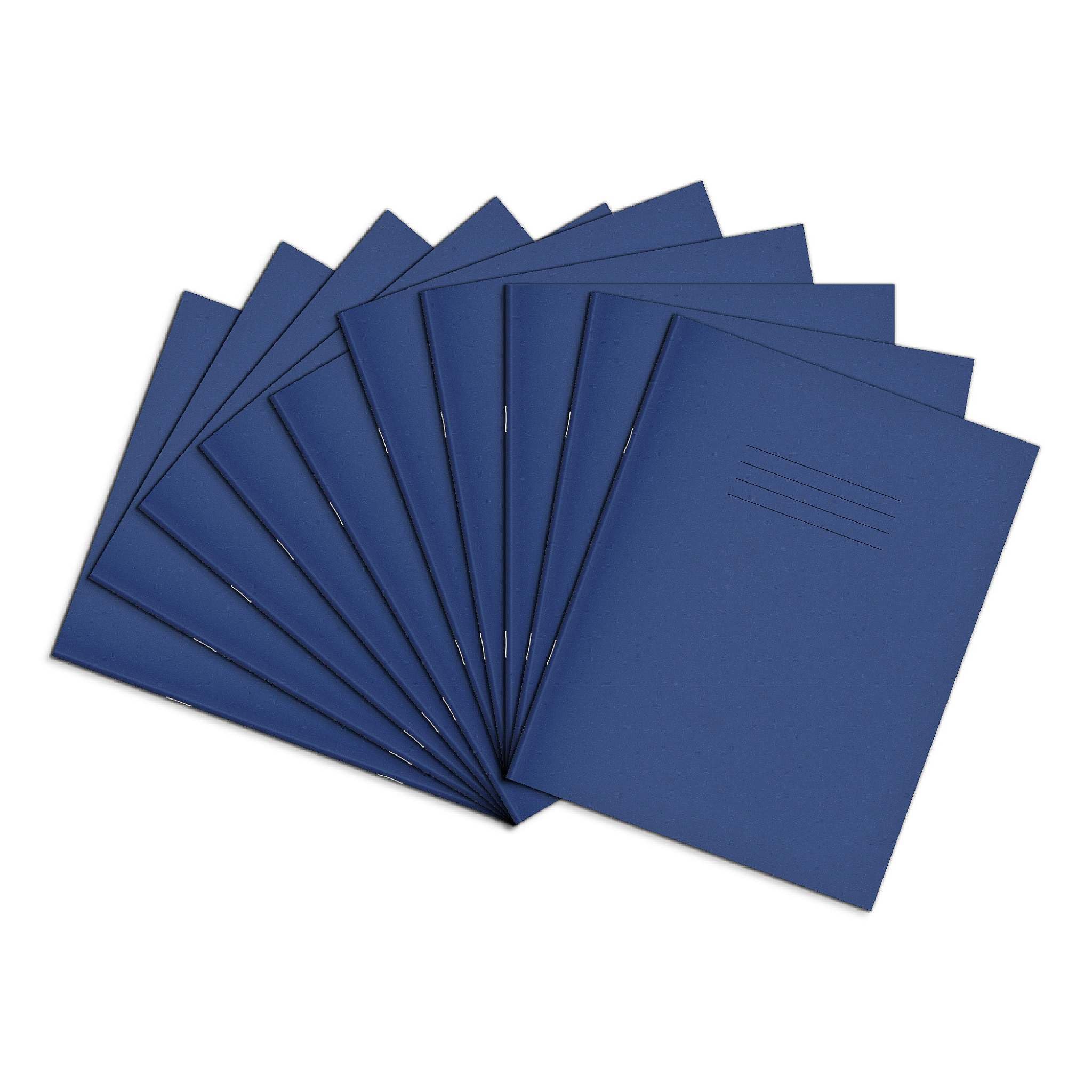 Rhino A5+ Exercise Books - 10 Pack | 80-Page, 8mm Lined with Margin | Dark Blue 1