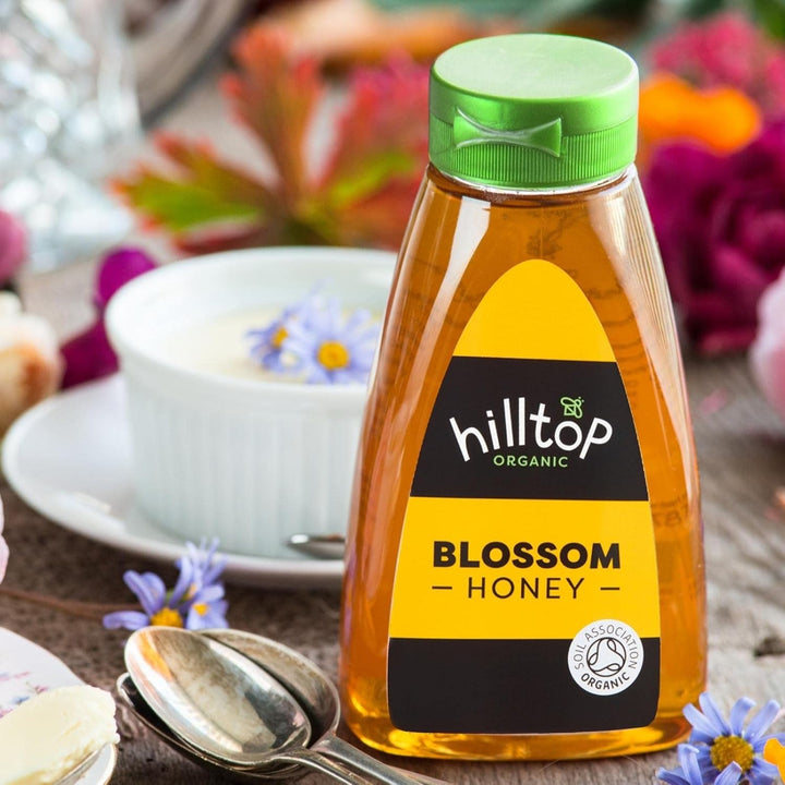 Hilltop Honey - Organic Blossom Honey - Squeezy Bottle - 720g