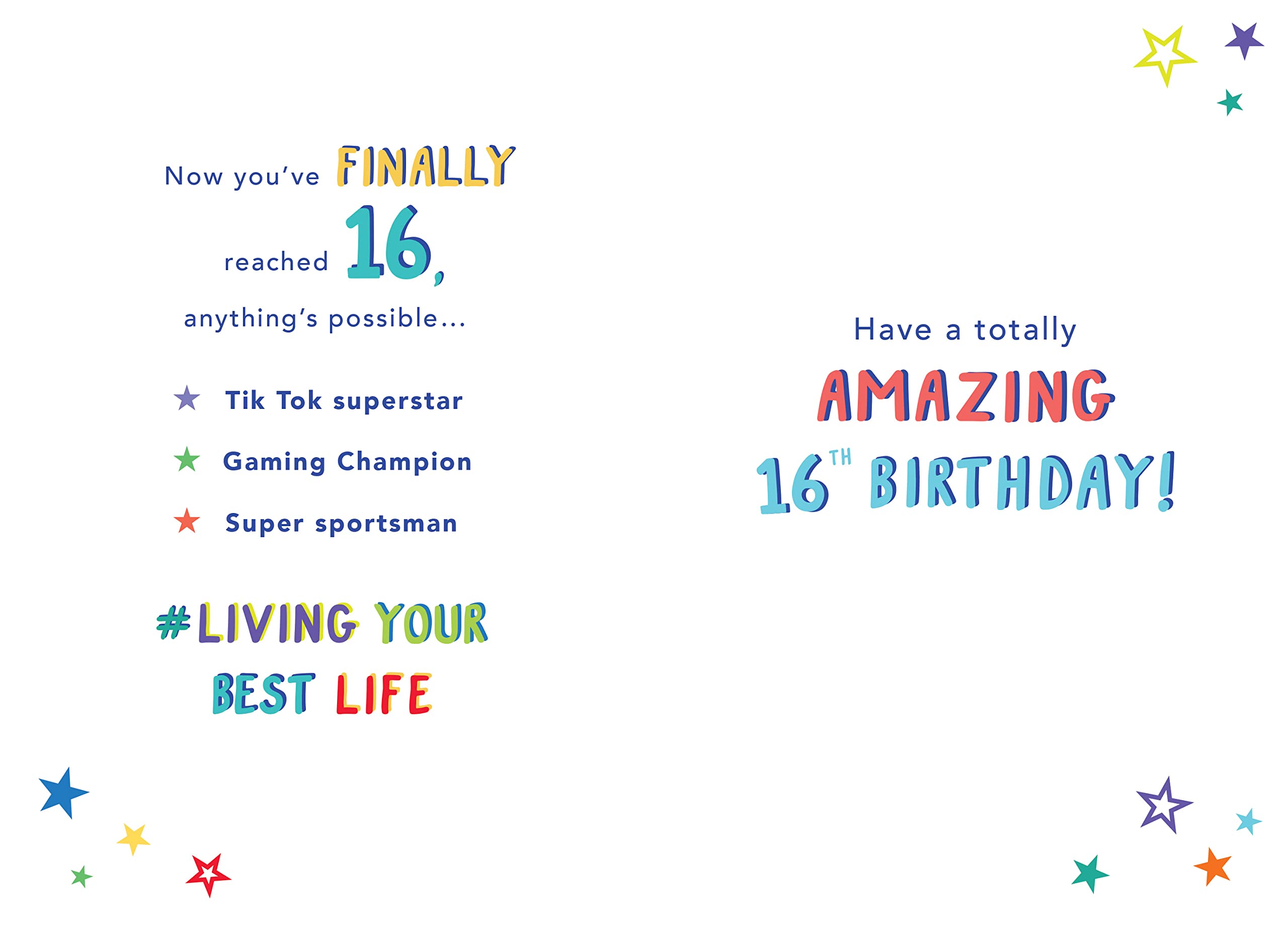 Piccadilly Greetings Age 16 Milestone Birthday Card for Boys | Approx. 7 x 5 Inches 2