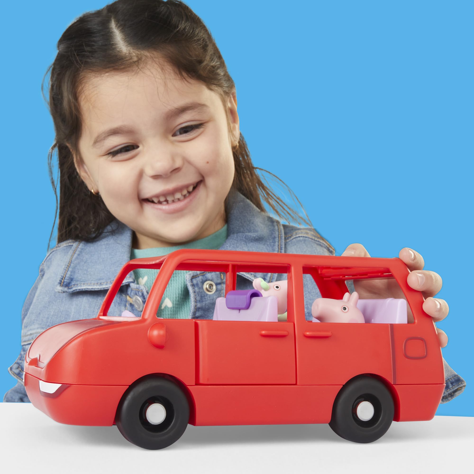 Peppa Pig Peppa's Big Family Car Playset - Red | Includes Peppa & Baby Evie Figures | Ages 3+ 6