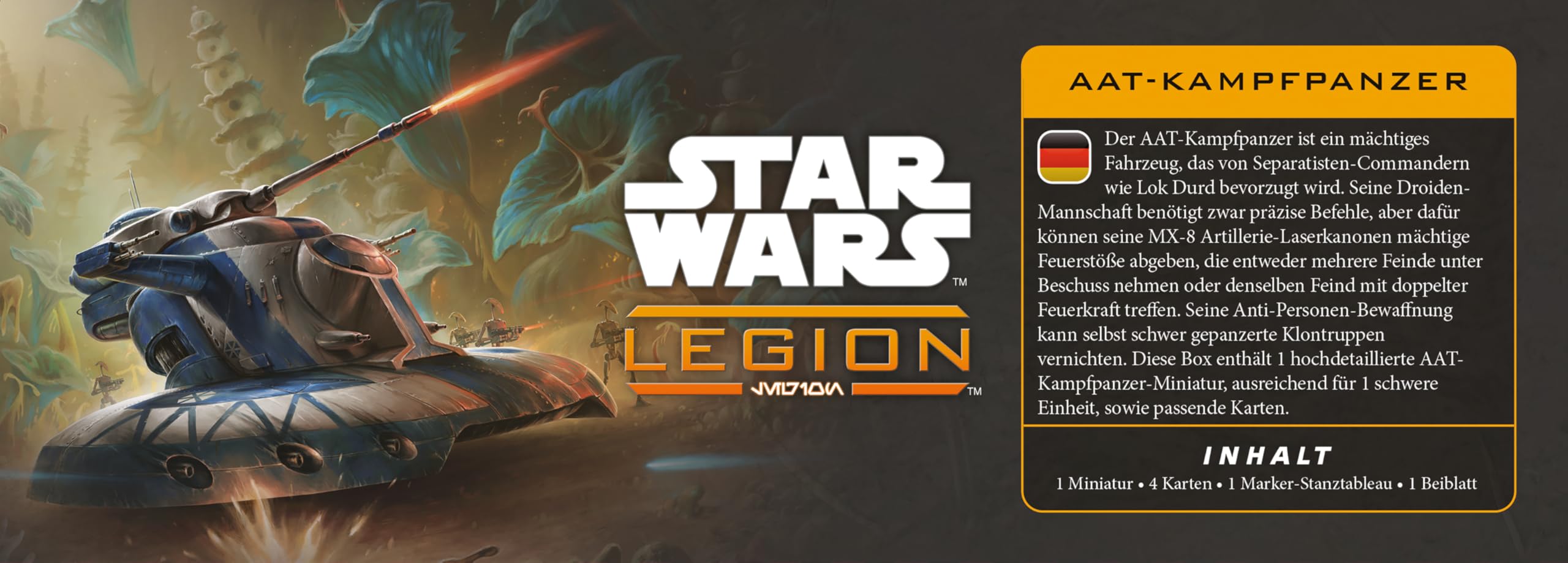 Asmodee Star Wars Legion - AAT Battle Tank Miniatures Tabletop Game Expansion | Multilingual Reissue