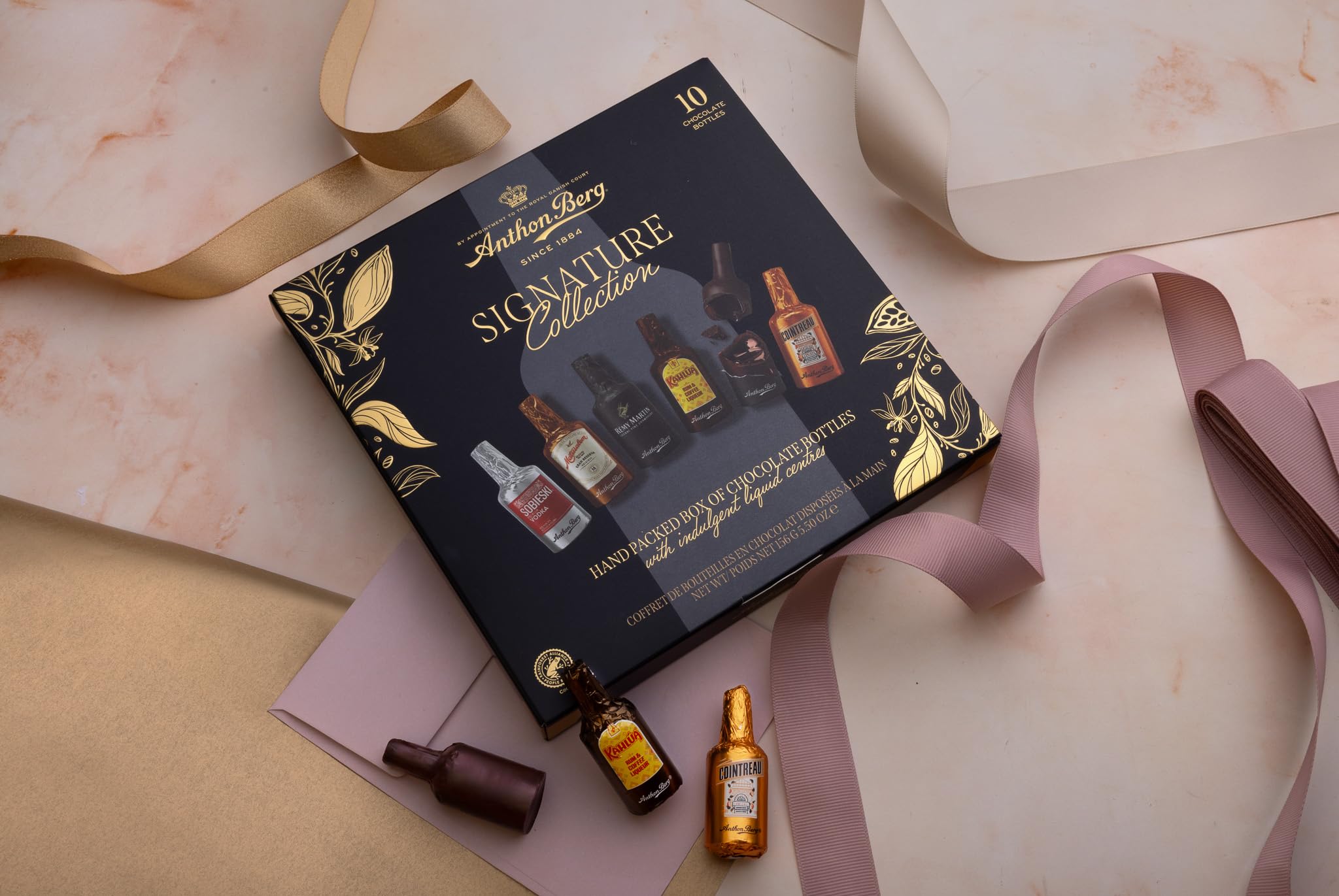 Anthon Berg 10 Chocolate Liqueurs Dark Chocolate Case With Spirits | 185g 2