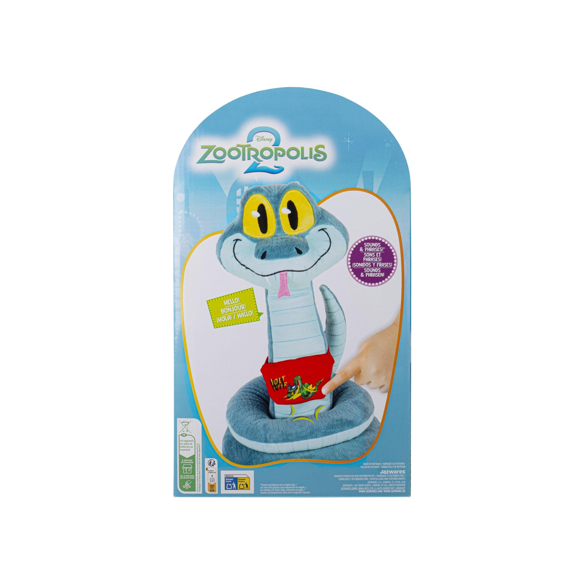 Disney's Zootropolis 2 12" Feature Plush Gary De'Snake - Sounds and Phrases 12